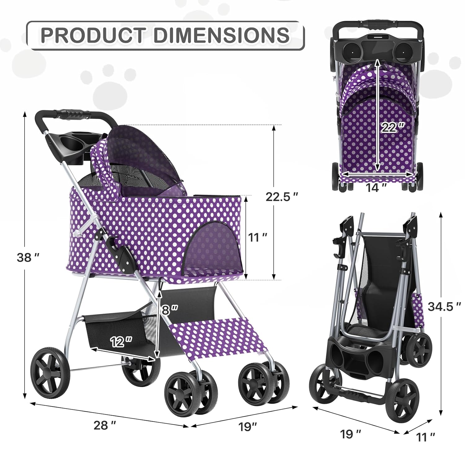 Explore the MoNiBloom 3-in-1 Pet Stroller: Comfort and Convenience for Your Furry Friend!