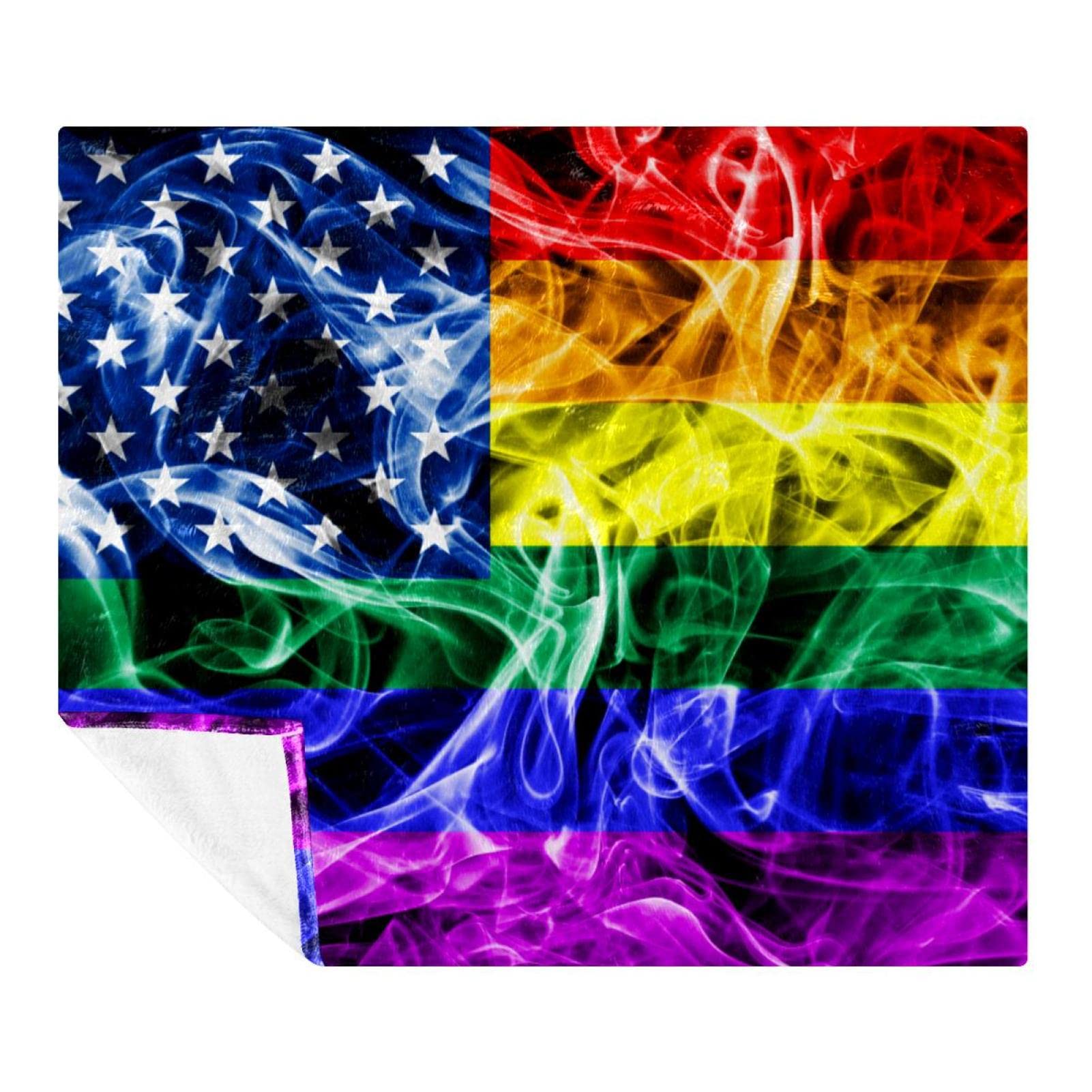 Couverture Polaire LGBT et Peace pour Soirées Cocooning sur le Canapé du Salon
