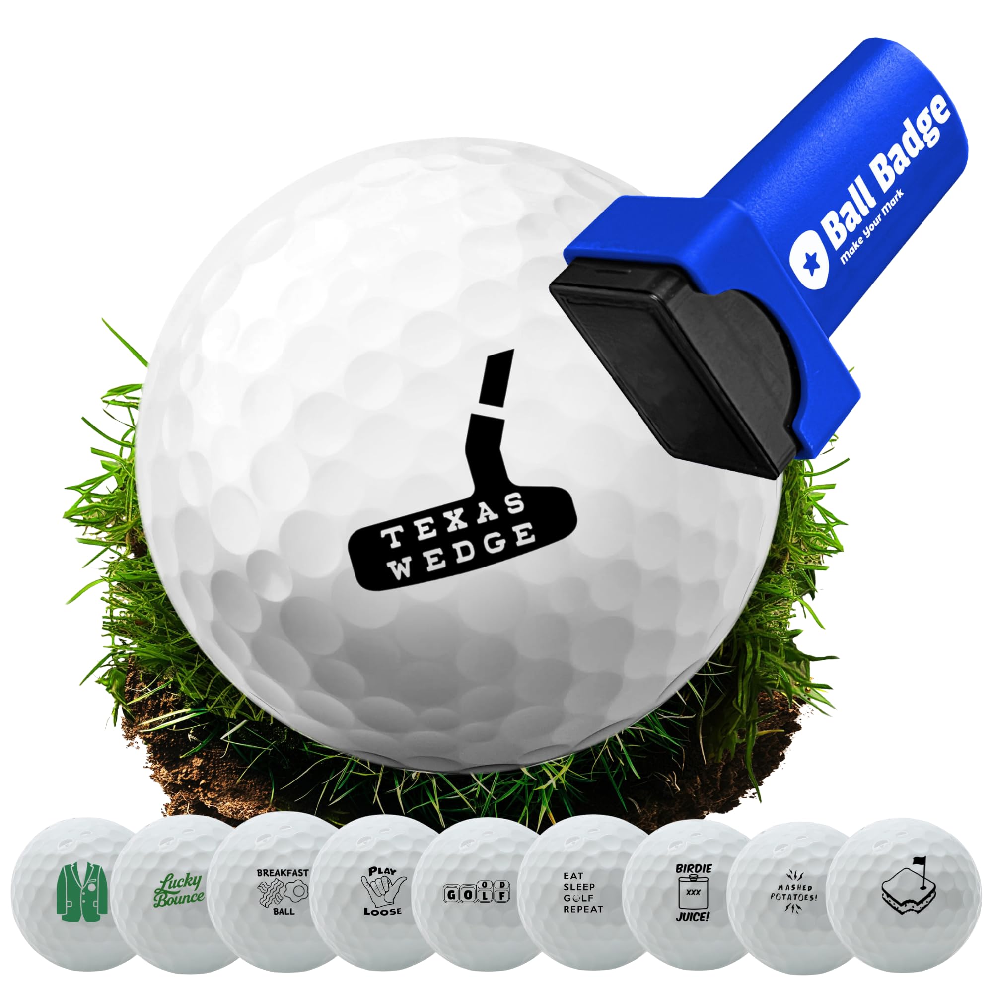 HODL 21 Ball Badge - Golf Ball Stamp (The Golf Series), Golf Ball Marker, Reusable Golf Ball Marking Tool to Identify Golf Balls