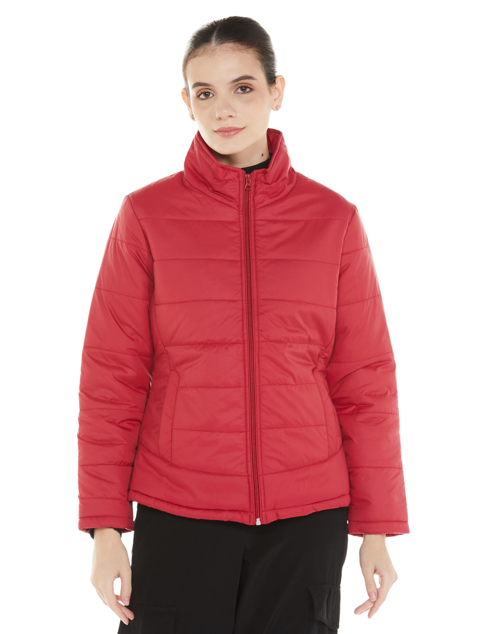 qube by fort collins Women's Polyester Standard Length Lightweight Jacket Stylish, Packable, And Air-Resistant Outerwear For Winter-picture-18