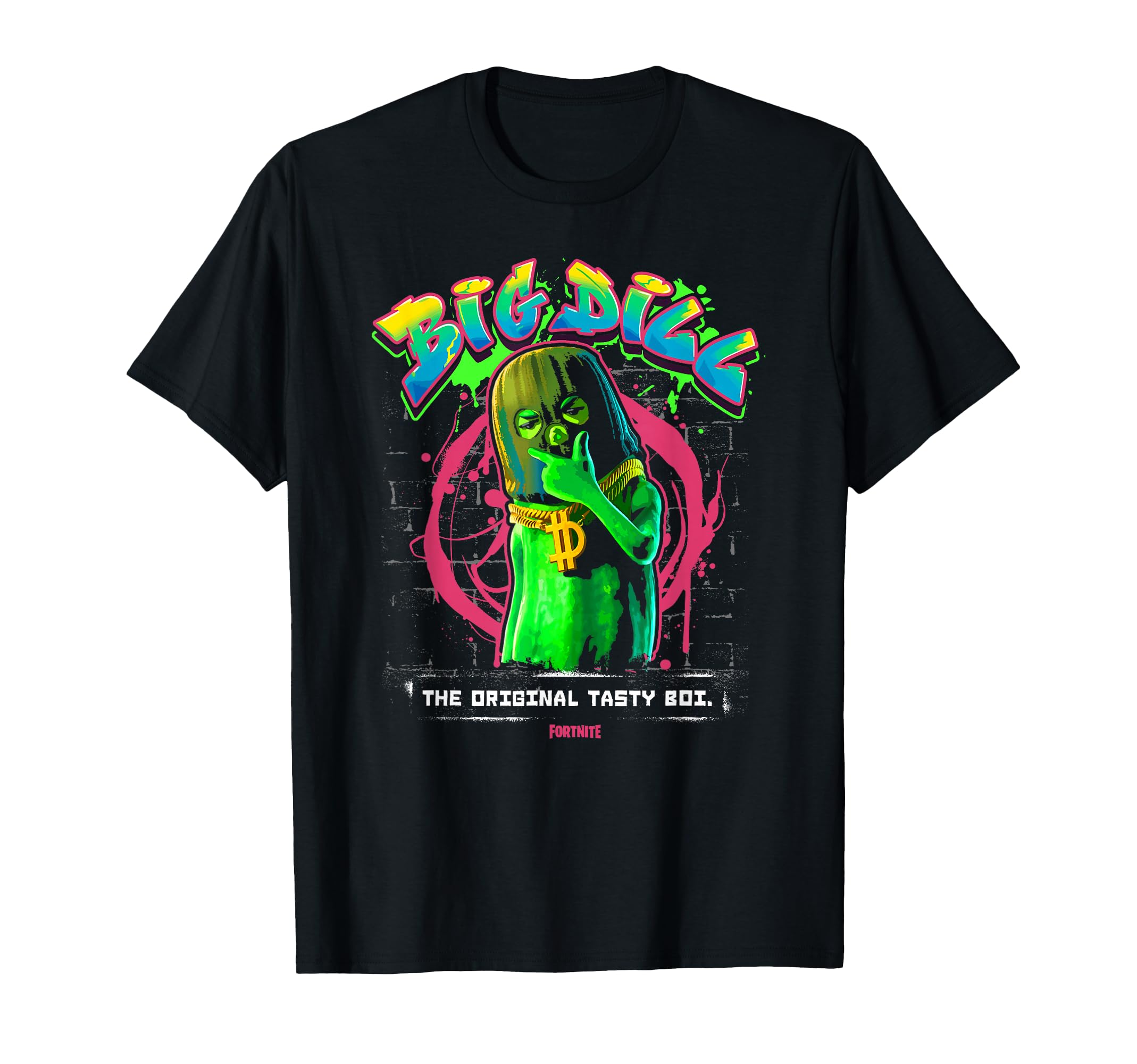Fortnite Big Dill The Original Tasty Boi Graffiti Mural T-Shirt