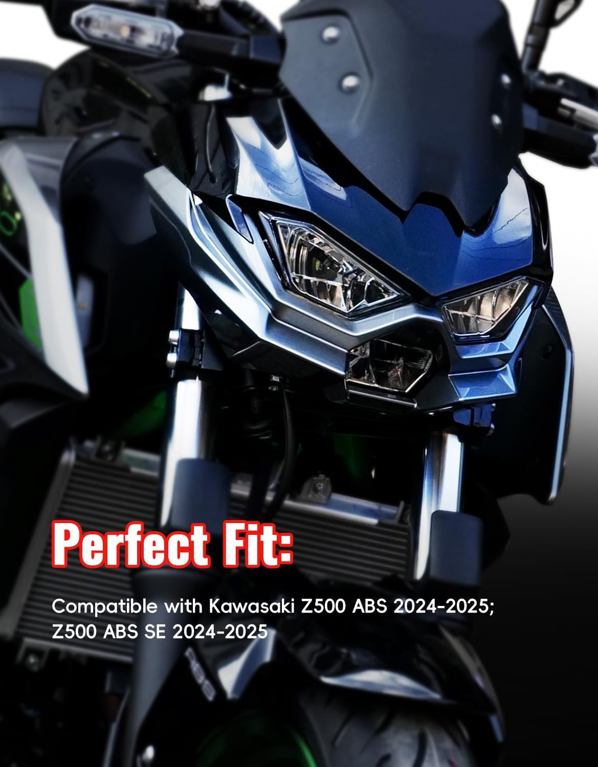 LED Headlight for Z500 2024 2025, Motocycle LED Front Light Headlamp Front Lamp with Low Beam High Beam for Kawasaki Z500 ABS SE 2024-2025 Accessories