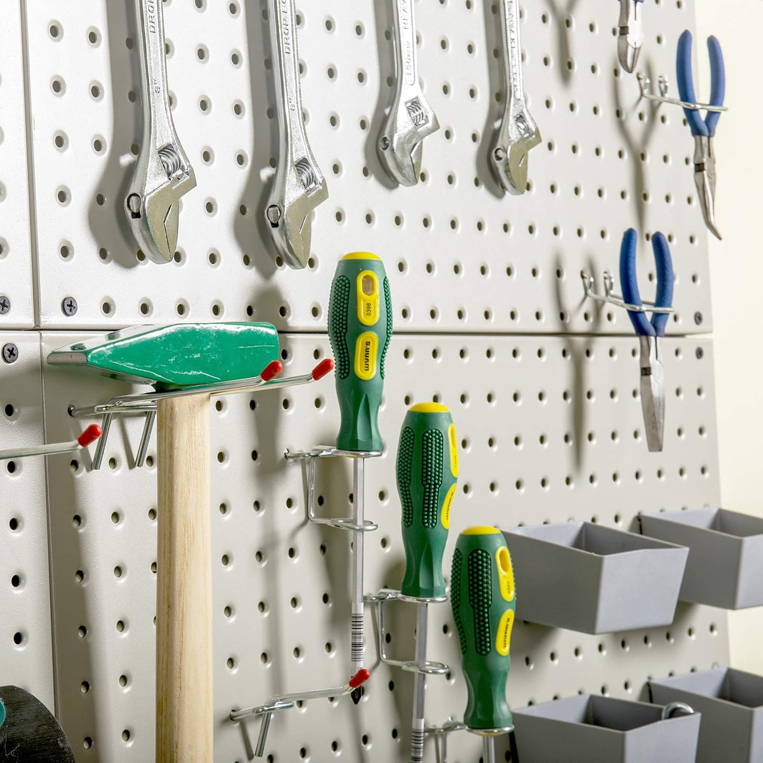 Wallmaster Pegboard Organizer Garage Storage 48pcs Pegboard Hooks Set