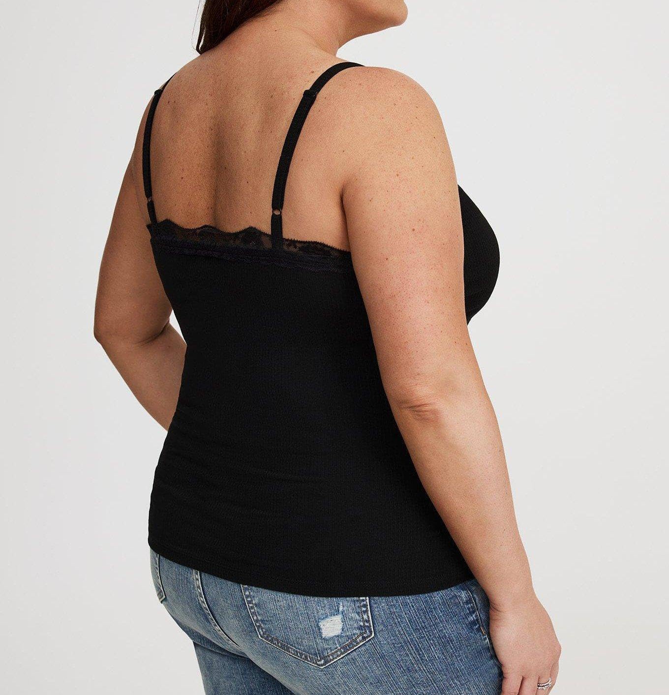Torrid Women's Plus Size Ribbed Lace Trim Cami - Image 3