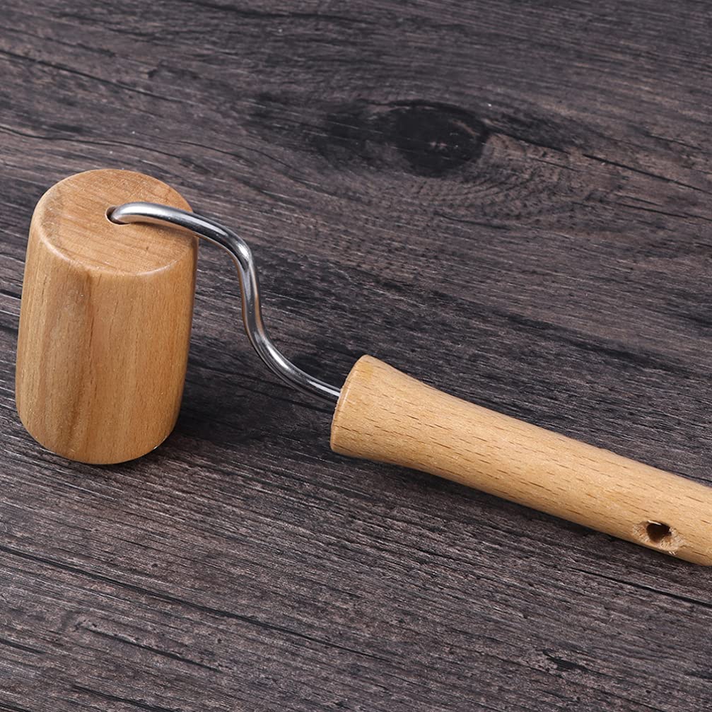 Cabilock Doppelkopf Teigroller - Holz & Kunststoff Nudelholz Für Pizza & Gebäck