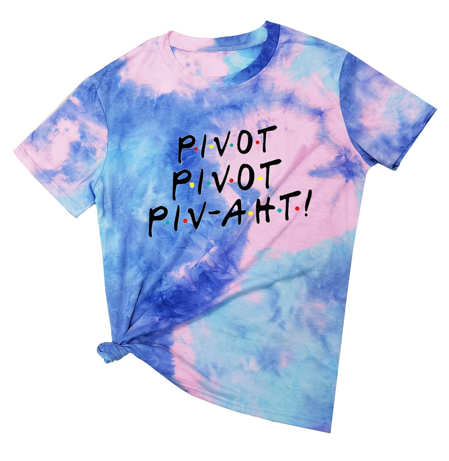 Womens Pivot Funny Cute Graphic T Shirt Short Sleeve Summer Shirts