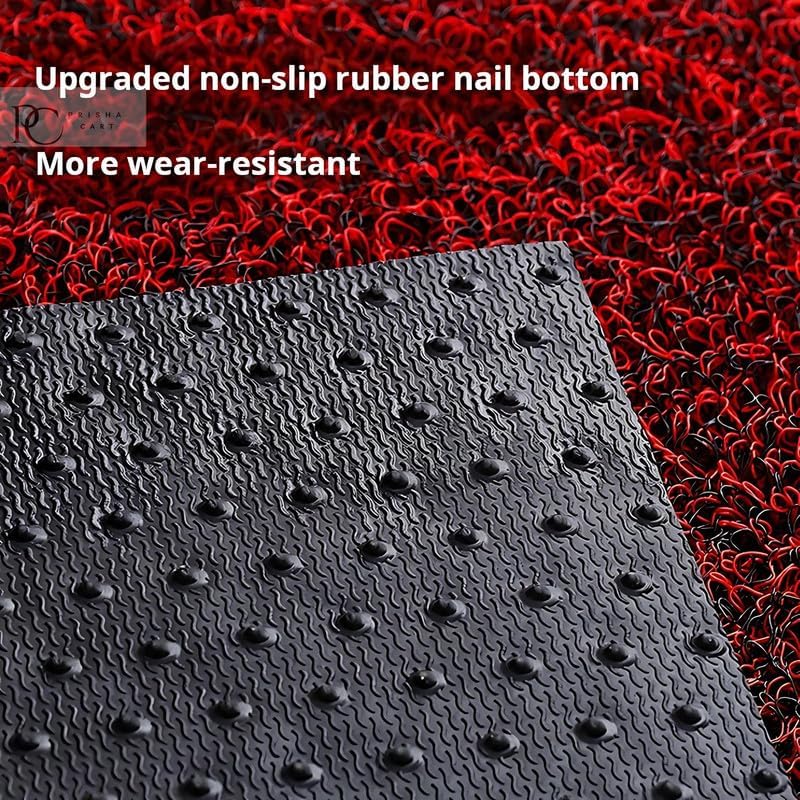 Image of VNQ! Cushion Noodle Mat for Home Entrance, Heavy Indoor Outdoor Anti Slip PVC Floor Mat for Bedroom, Kitchen, for Bathroom, Doors, Office, Door Mat, Bath Mat Colour Red|(4X8 Feet)