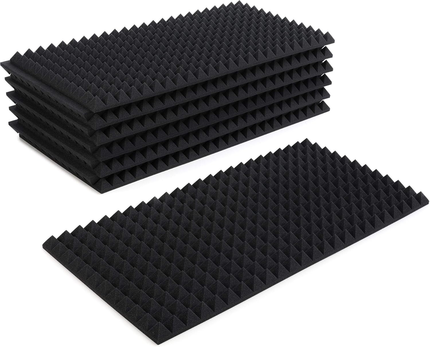 Auralex Studiofoam Pyramid, 2-Inch by 24-Inch by 24-Inch, Pack of 2, Charcoal