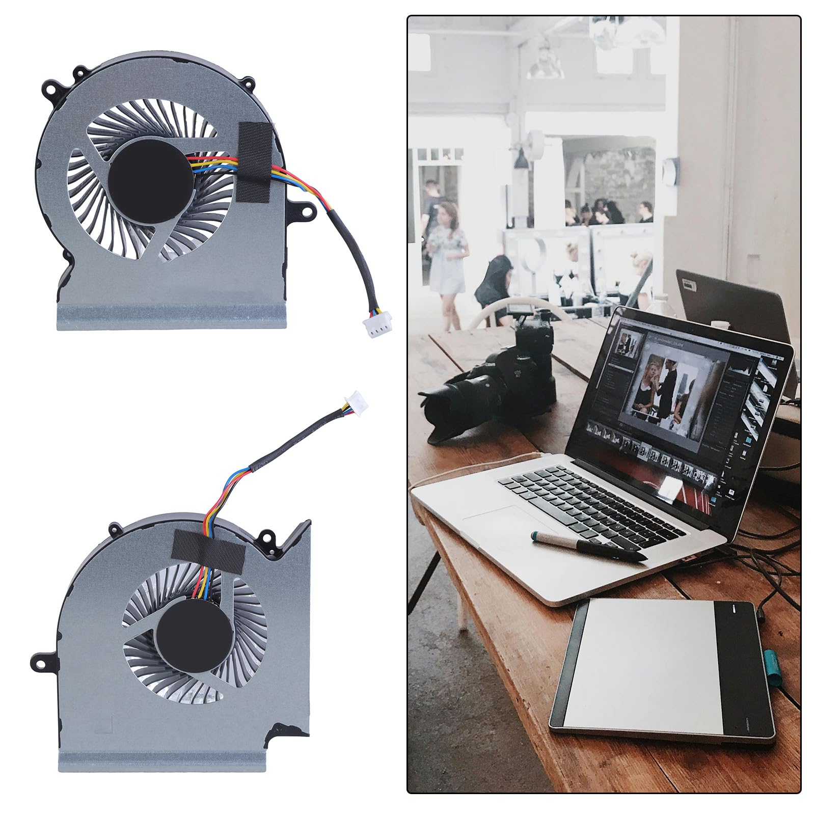 Ventilador interno de repuesto para CPU GPU, ventilador de refrigeración interno para modelos de portátiles GL65 GE65 GP65 WE65 MS-16U Ventilador de radiador eficiente