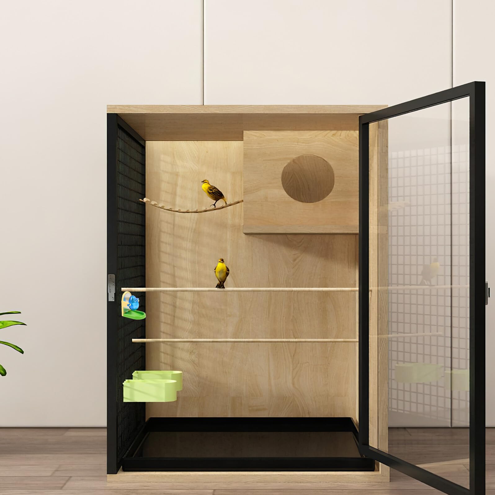 Lurrose Juguete para Loros y Pájaros, Dispensador de Comida Antiestrés, Liviano, de Metal y Plástico, para Entrenamiento y Entretenimiento en Jaula