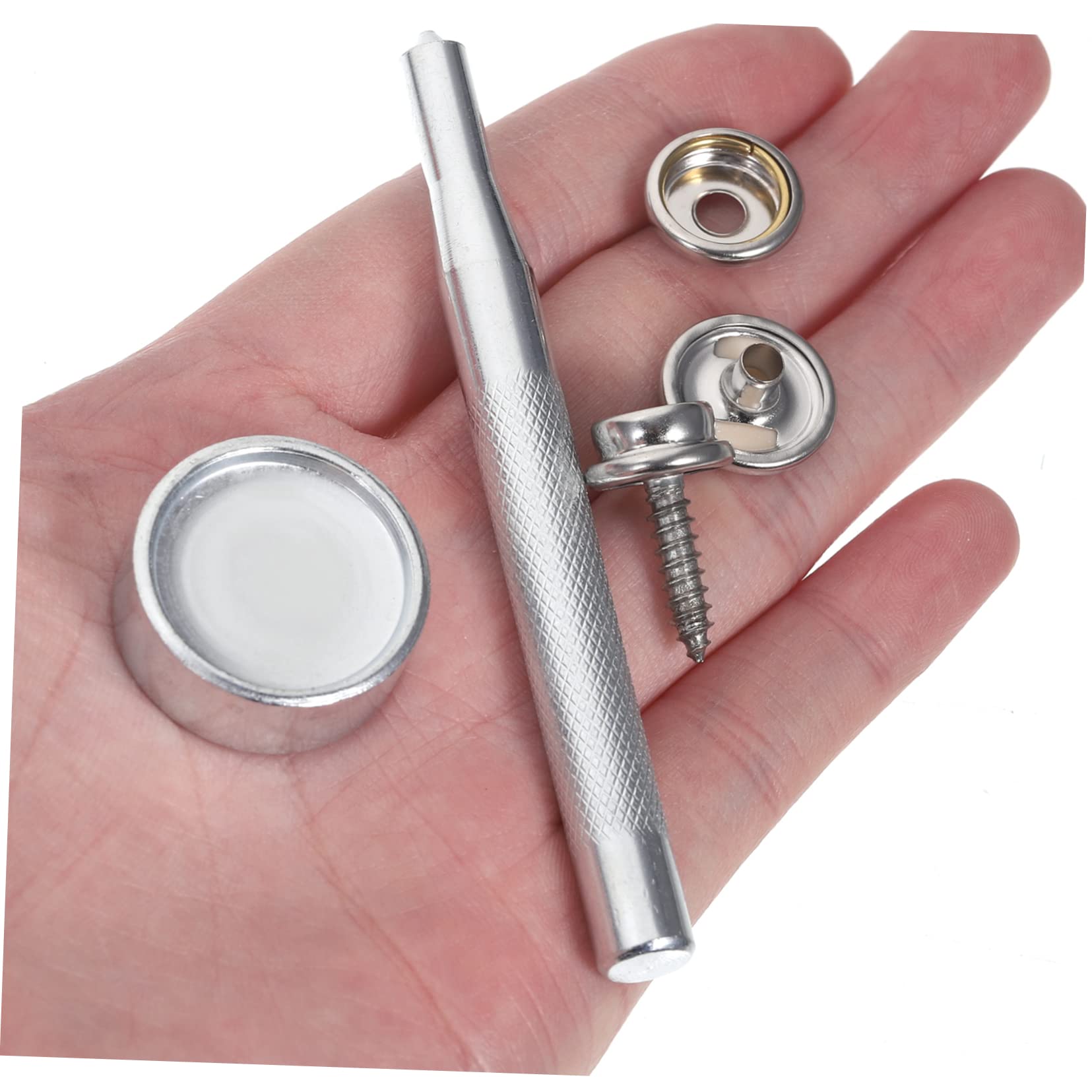 GANAZONO 3 Set Kit scatto in tela strumenti automobilistici moschettoni in acciaio inossidabile grado marino bottoni automatici a pressione scatto su tela fai da te viti metalliche a scatto