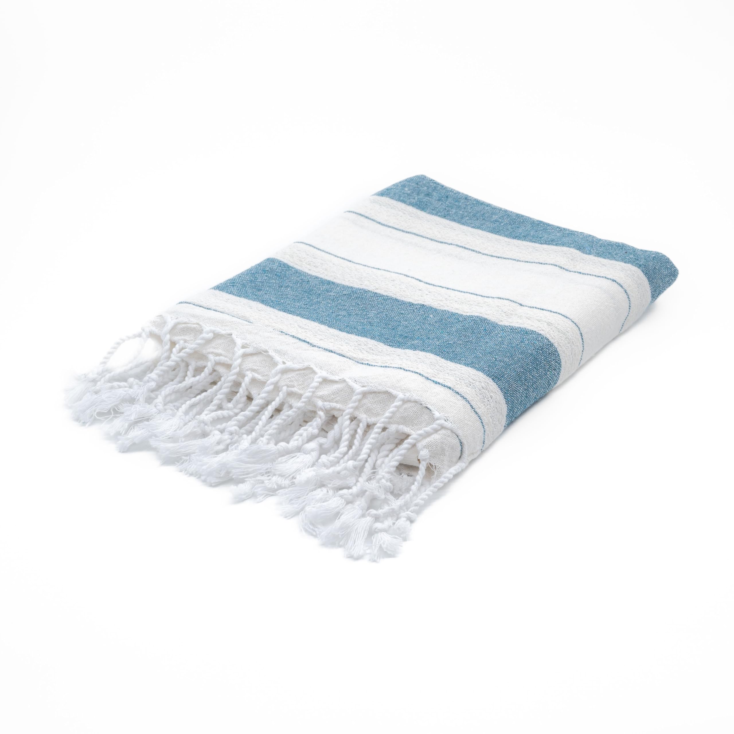 BERCA HOME Ephesus Turkish Beach Towel – Lightweight, Quick Dry, Sand Free – 100% Cotton Peshtemal Hammam & Bath Towel – 90x190 cm – Soft & Compact for Spa, Travel, Gym, Yoga, Camp, Picnic (Petrol)