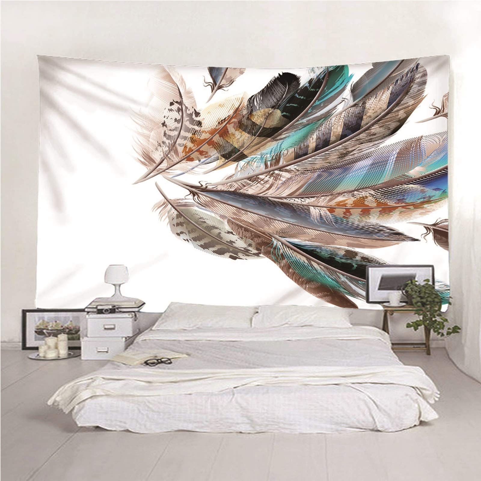 Aeici Tapices Om, Tapiz Sofa Plumas Tapices De Pared Pareo/Toalla De Playa Grande, Sofá(300X260Cm)