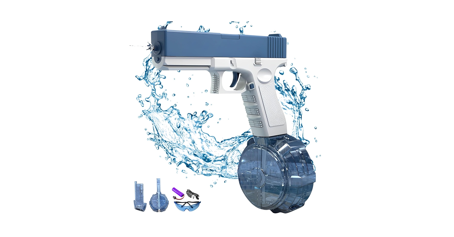 Amazon.co.jp: 水鉄砲 電動 超強力飛距離 434CC + 58CC大容量