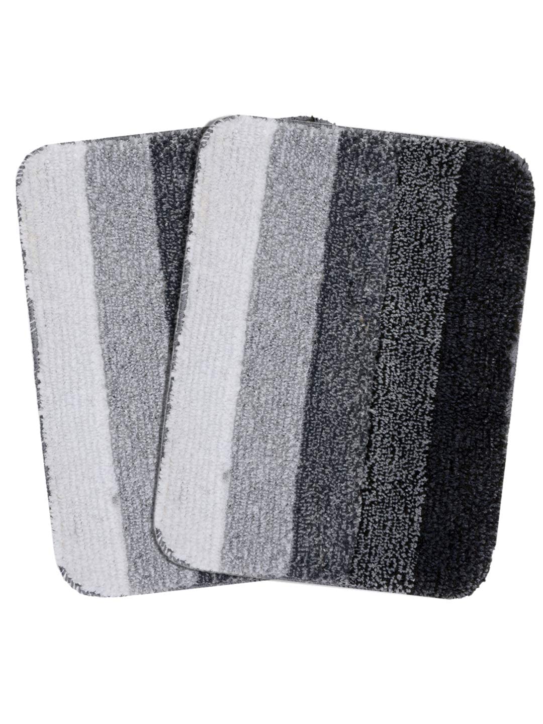 SARAL HOME EASY LIVING Microfiber Striped Anti-Skid Set of 2 Bathmats (Black,38X50 cm) (B08CMSLPKM) Amazon Price History, Amazon Price Tracker