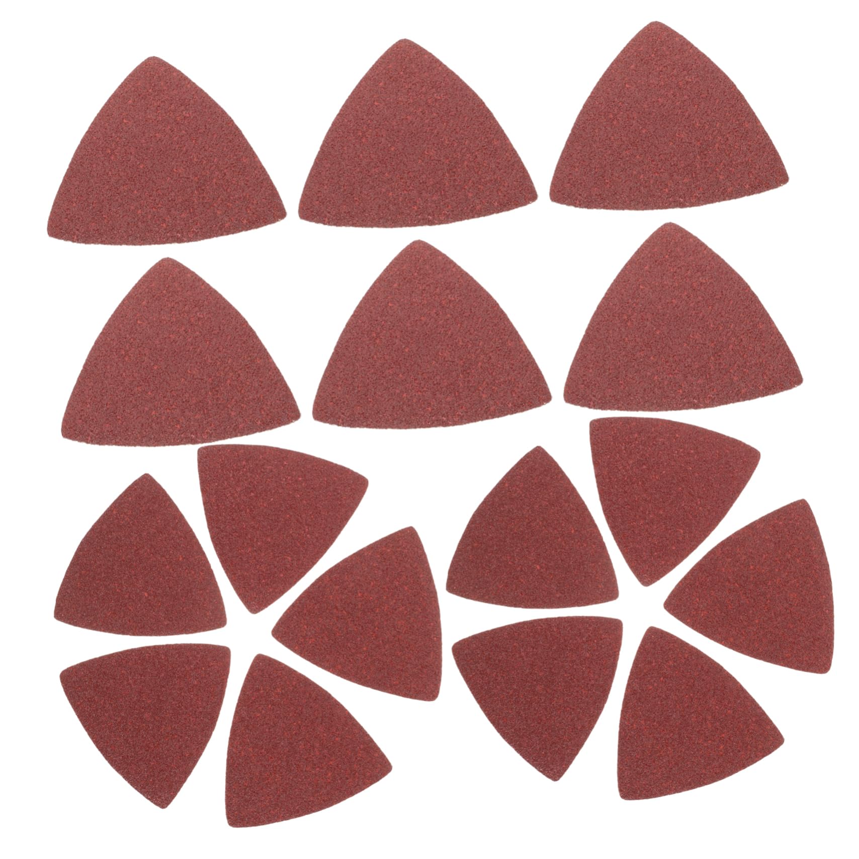 Alipis 20-Pack 80x80x80mm Triangle Sandpaper Sheets for Electric Sander Coarse Grit Flocking Material for Wood Metal Plastic Polishing