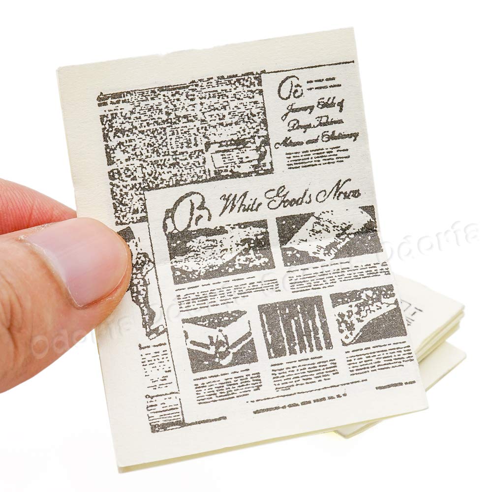 Odoria 1/12 Miniatur-Set – Zeitung, Kaffeekanne & 2 Tassen Für Puppenhaus-Dekoration