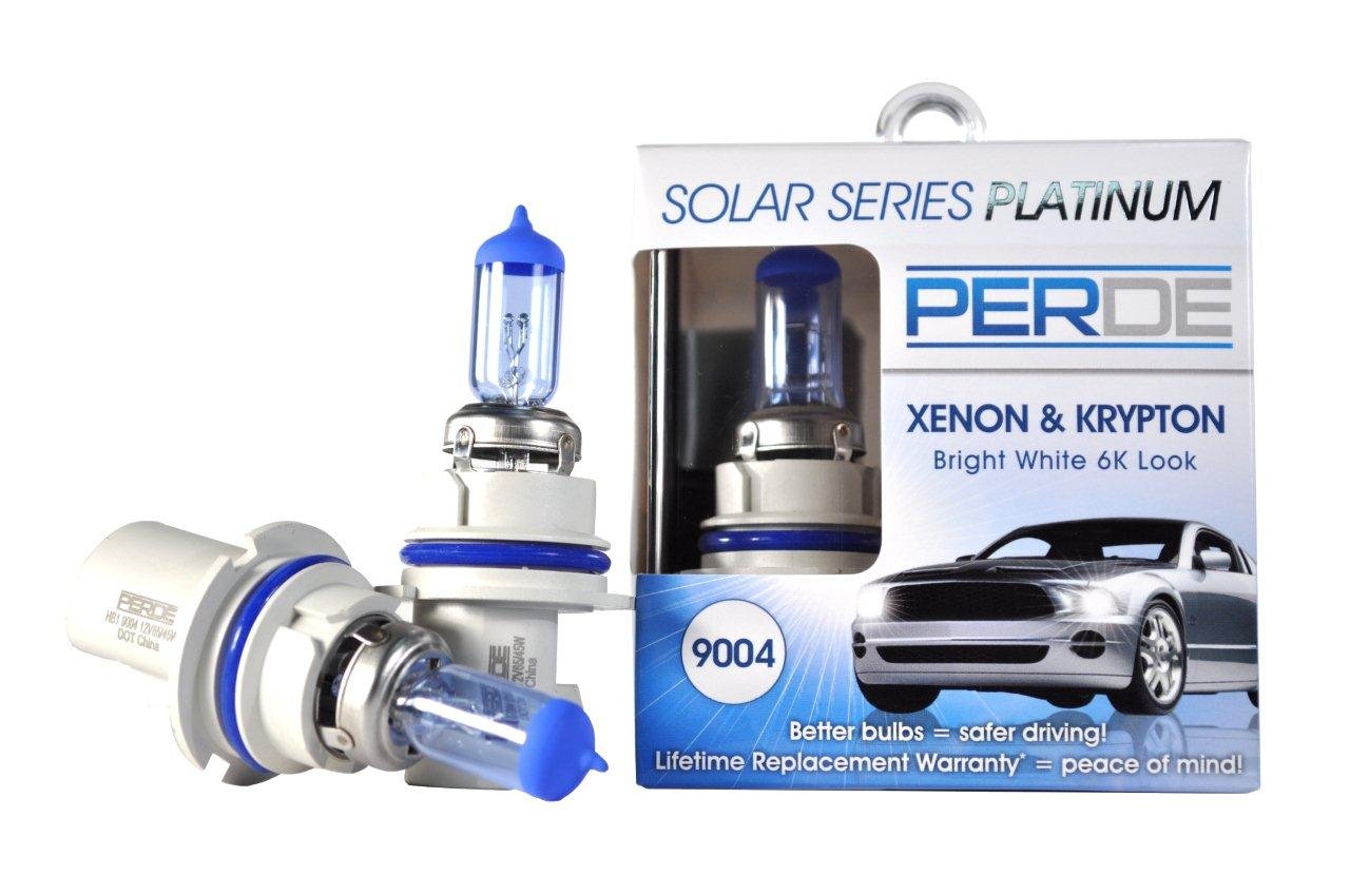 PERDE Replacement for Solar Series Platinum 9004 Xenon-Enhanced Halogen Bulbs Left Right Pair