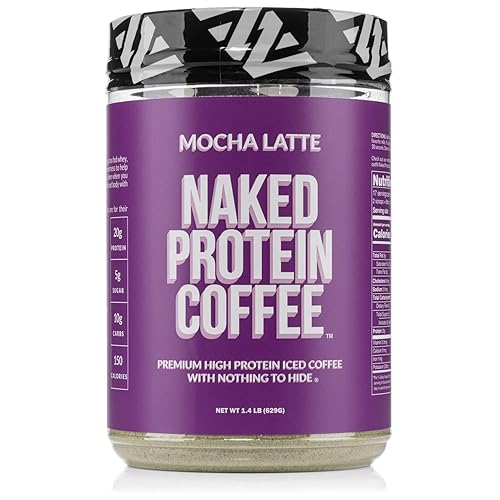 Mocha Latte - Café de proteína Café instantáneo de primera calidad, batido de proteínas, café helado, bebidas proteicas, delicioso apto para dieta