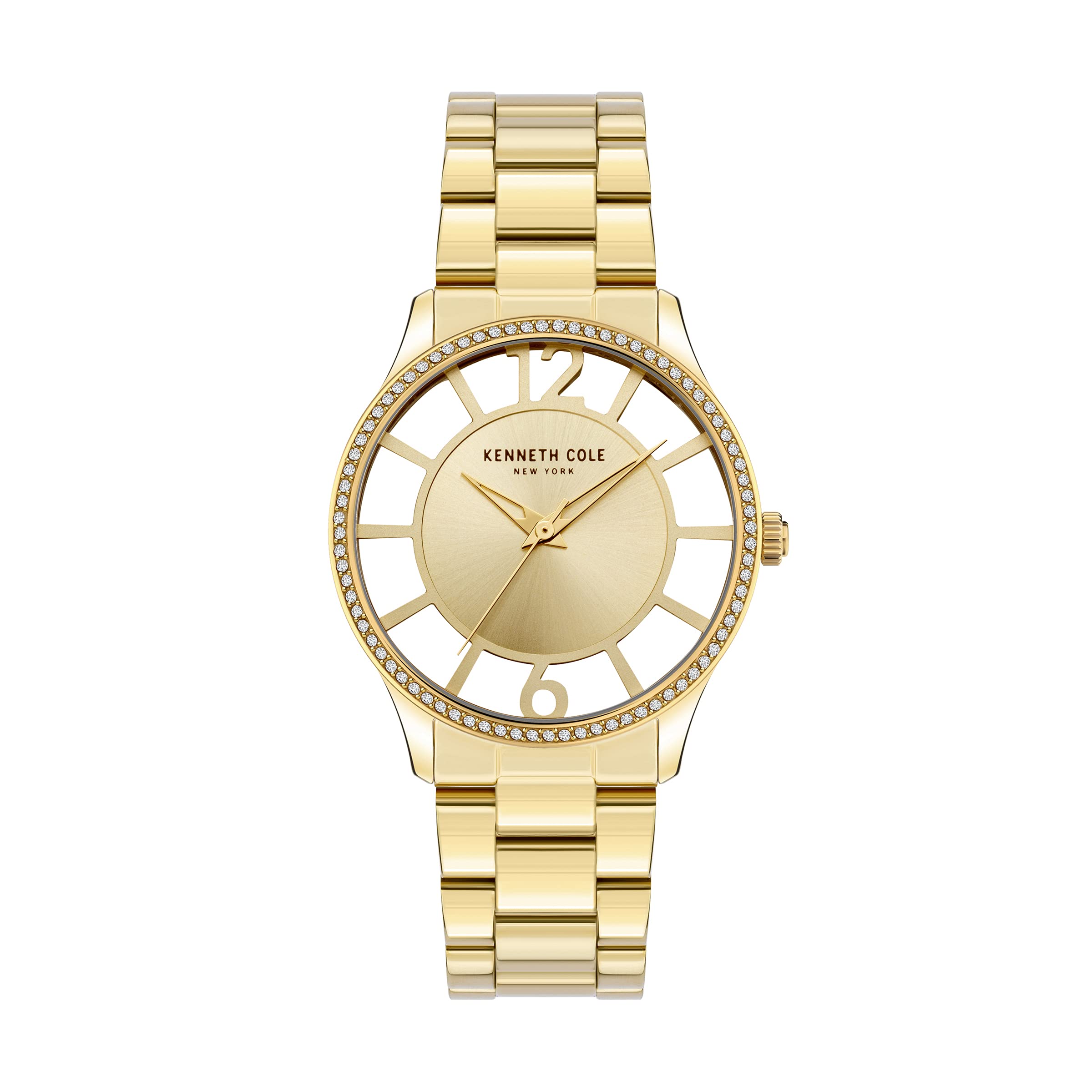 Kenneth Cole Quartz Analog Golden Dial Stainless Steel Strap Watch for Women-NDKCWLG2105602LD (B09FTKTXQZ) Amazon Price History, Amazon Price Tracker