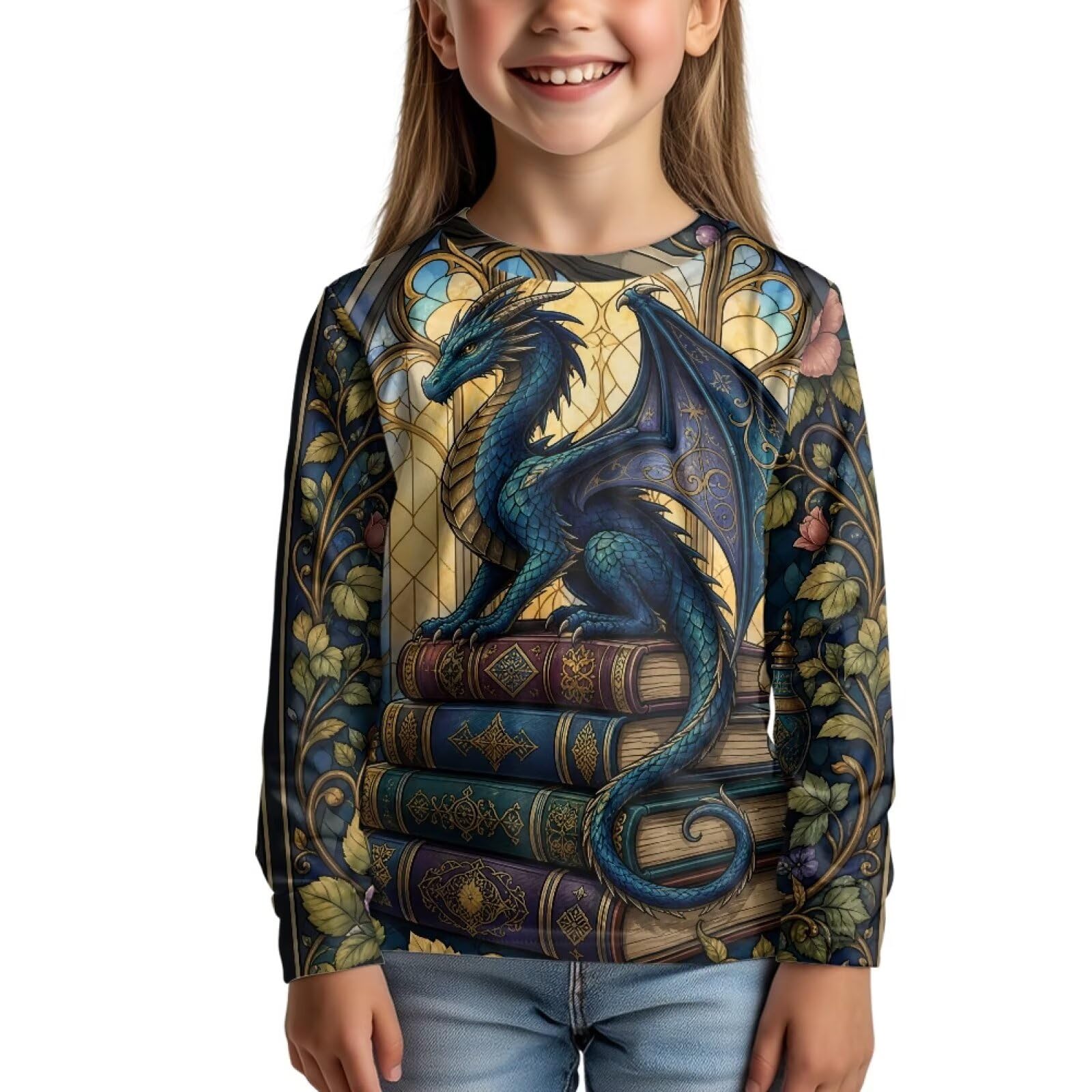 Uourmeti Girls Graphic Tees Long Sleeve T Shirts for Teens