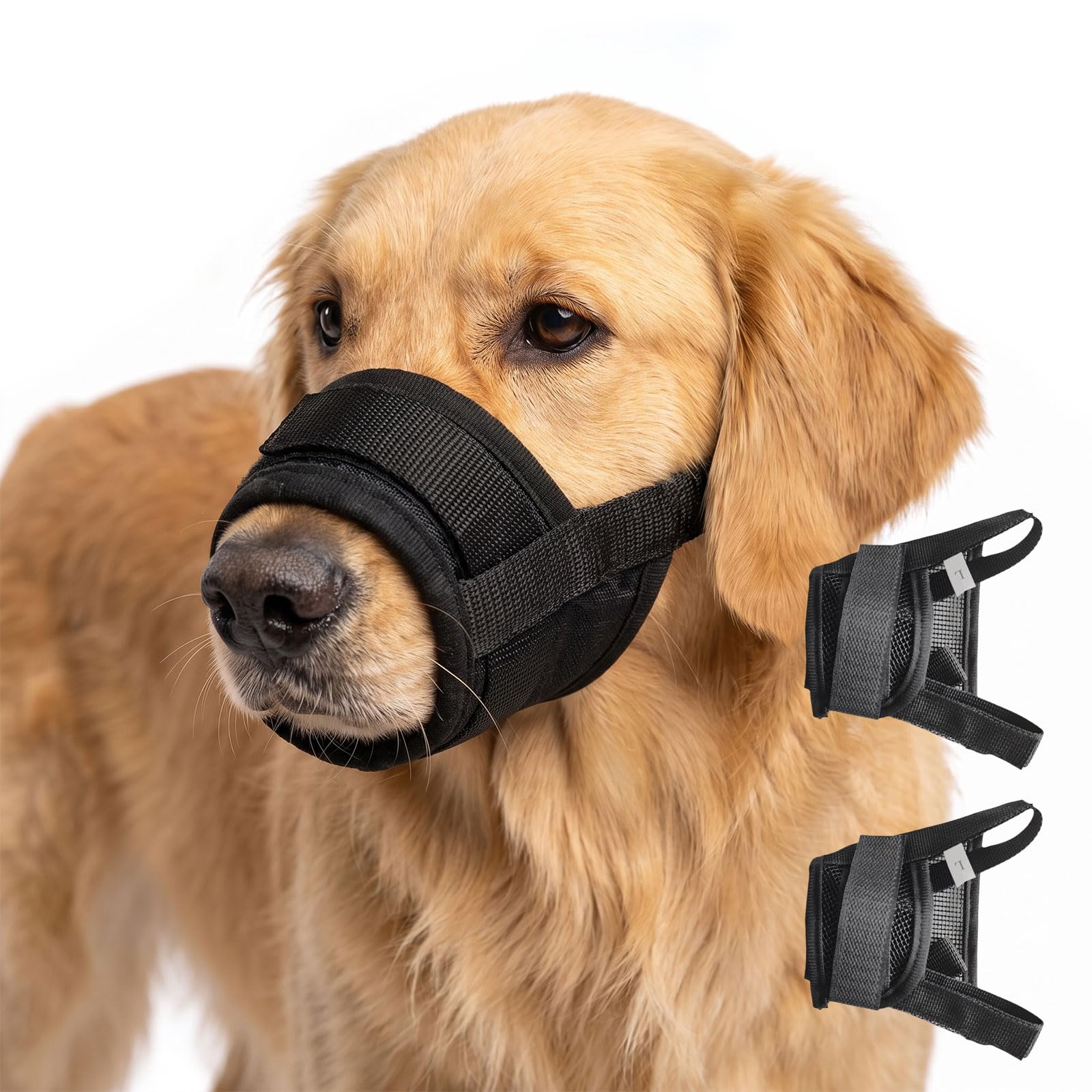 Ruiunchu Soft Dog Muzzle to Stop Eating and Prevent Biting, Large
