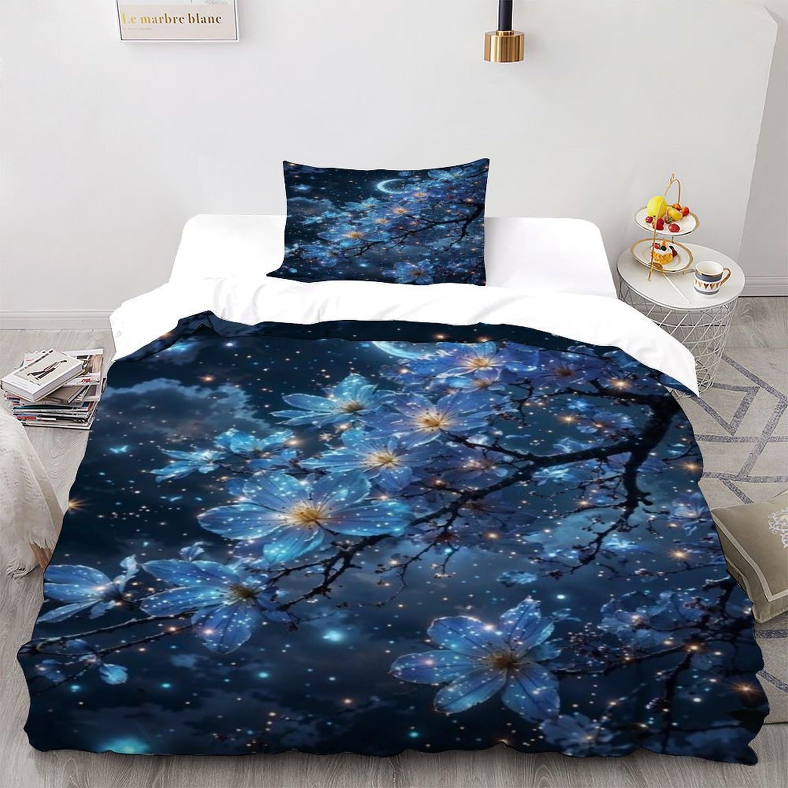 Housse de couette plant prints pour créer une ambiance nature dans la chambre adulte