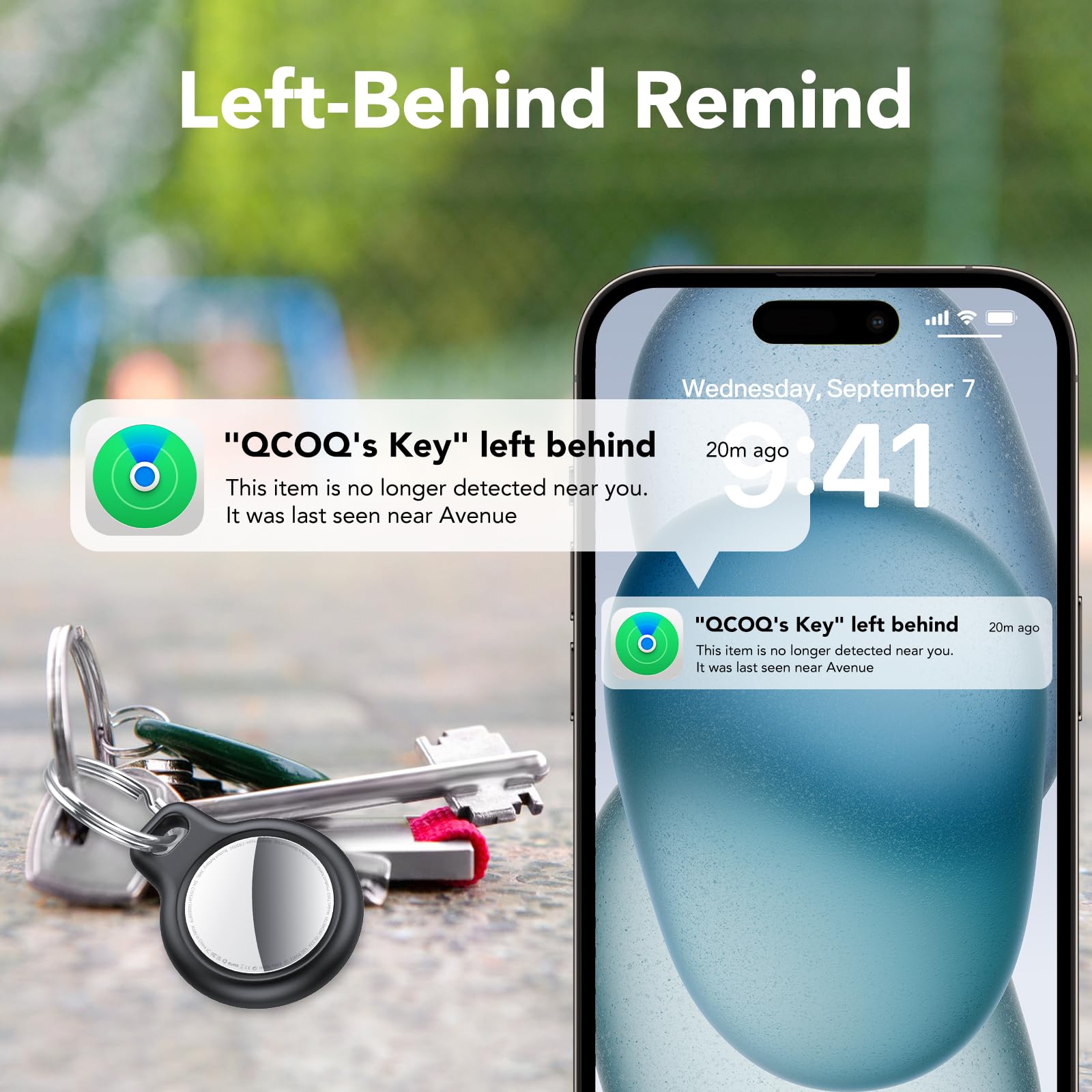 Air Tag Tracker Compatibile con Apple Dov’è (Solo iOS), Trova Oggetti per Gatti/Chiavi/Bagagli/Valigie/Portafogli, Key Finder con Custodia Protettiva