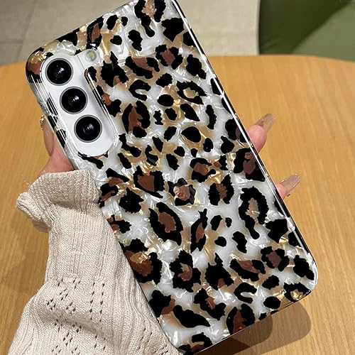 Miniatura 4 de J.west Funda para Samsung Galaxy S23 Plus de 6.6 pulgadas, Funda de Lujo con Estampado de Leopardo y Guepardo, Diseño Translúcido y Nacarado, Funda