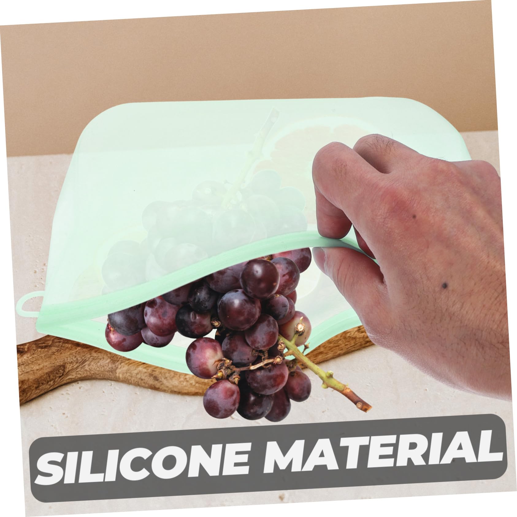 minkissy 5 bolsas de almacenamiento de silicona a prueba de fugas, contenedor sellado a prueba de fugas, bolsas selladoras, bolsas de almuerzo, bolsas de aperitivos, bolsas de silicona para