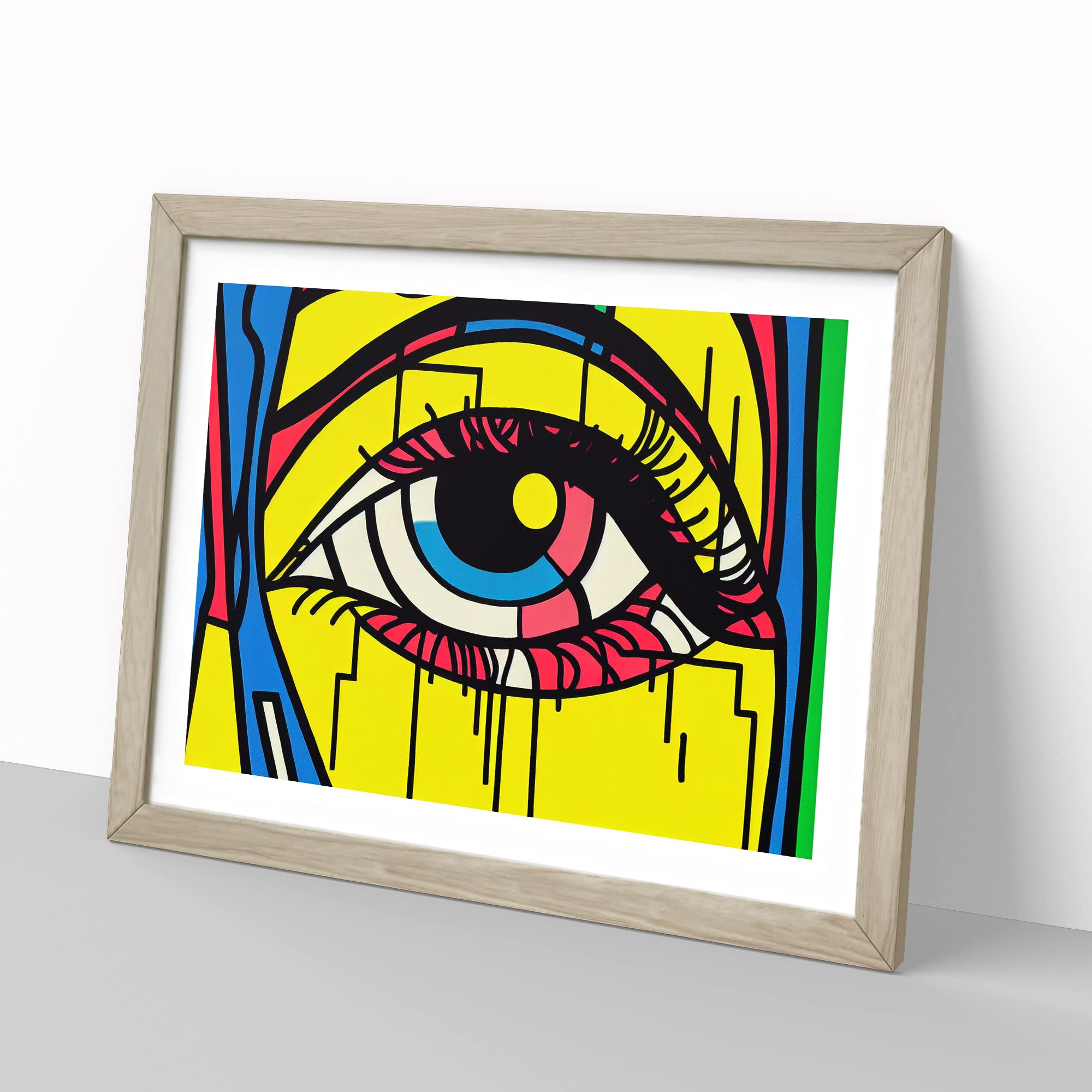 Human Eye Pop Art Abstract Framed Print, Oak, A3 (46 x 34 cm) - Image 2