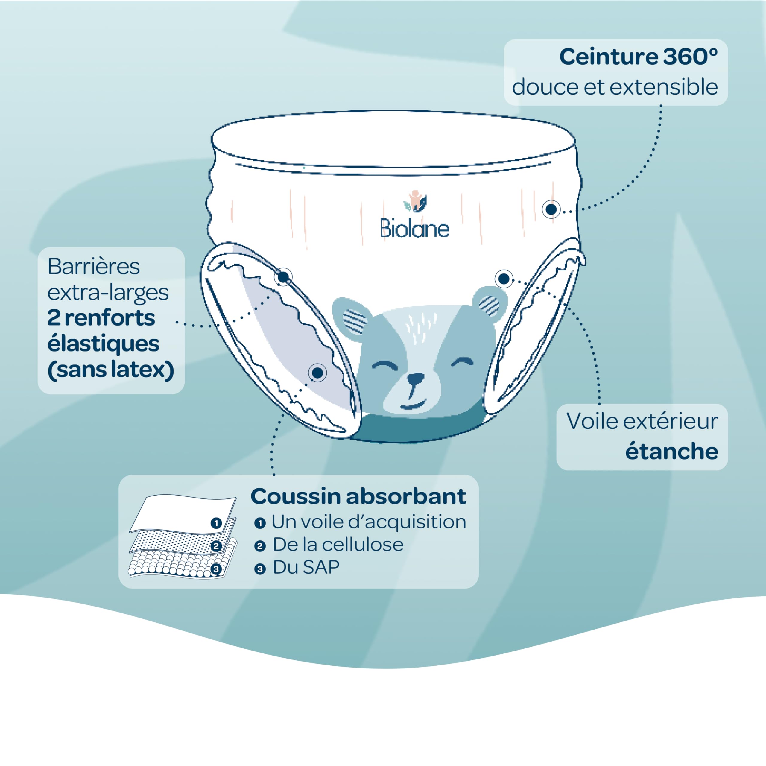 BIOLANE - Couches culottes - Taille 5 (12-18kg) - Zéro fuite pendant 12h - Pack 1 mois - 120 Couches Pants - Fabriquées en France - 4