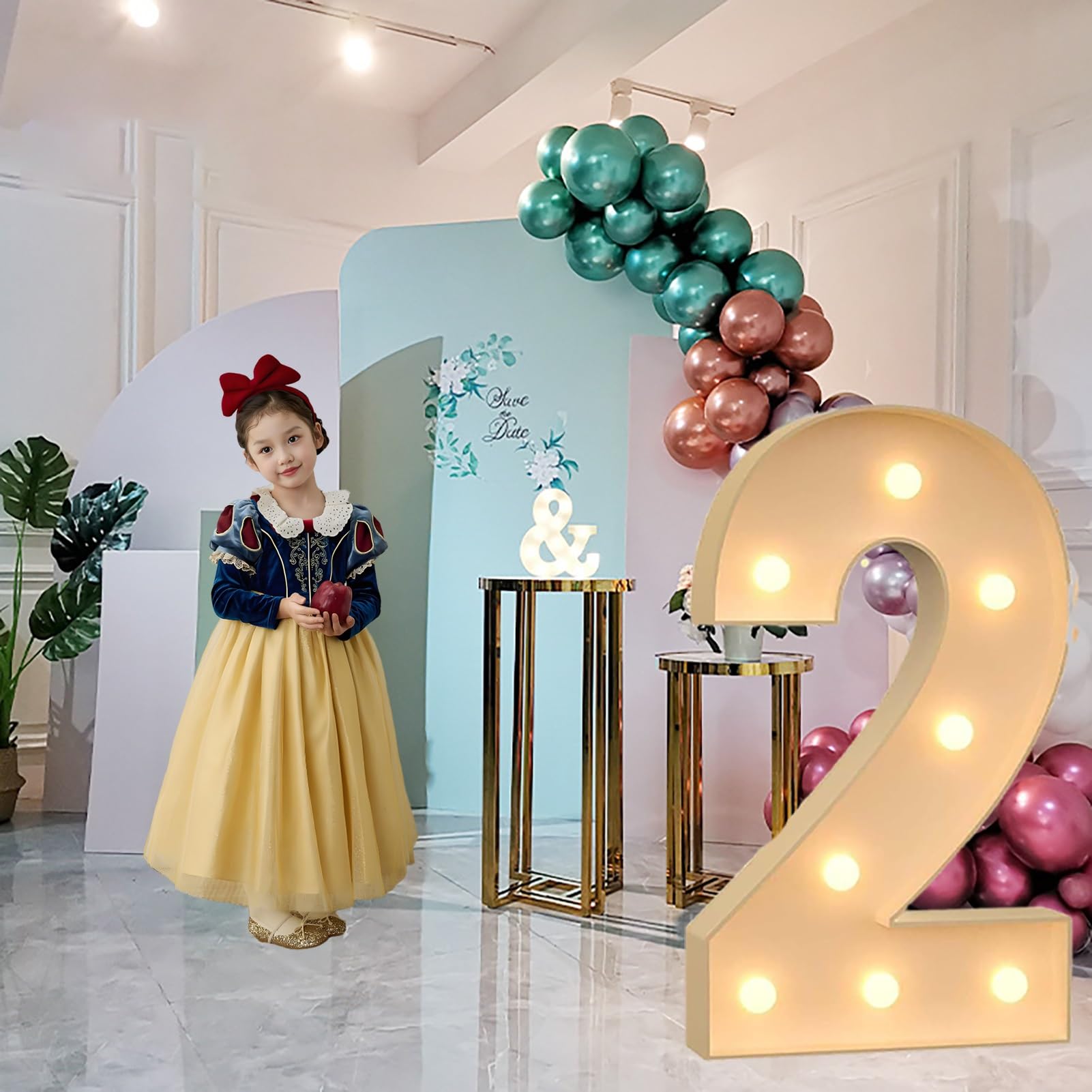 Duża mozaika ramka balonowa płyta piankowa oświetlenie LED cyfrowe oświetlenie na baterie przyjęcia LED, bary, lampki nocne, dekoracja domu (5,100 cm)