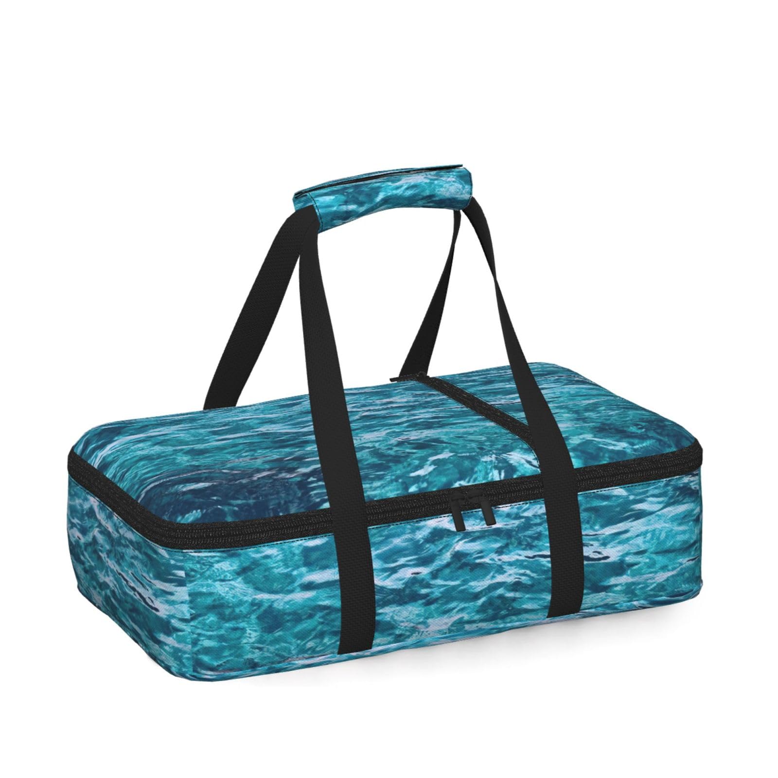 Beautiful Sea Surface Print Insulated Thermal Food Storage Bag Daily Reusable Picnic Tote Lunch Box Home