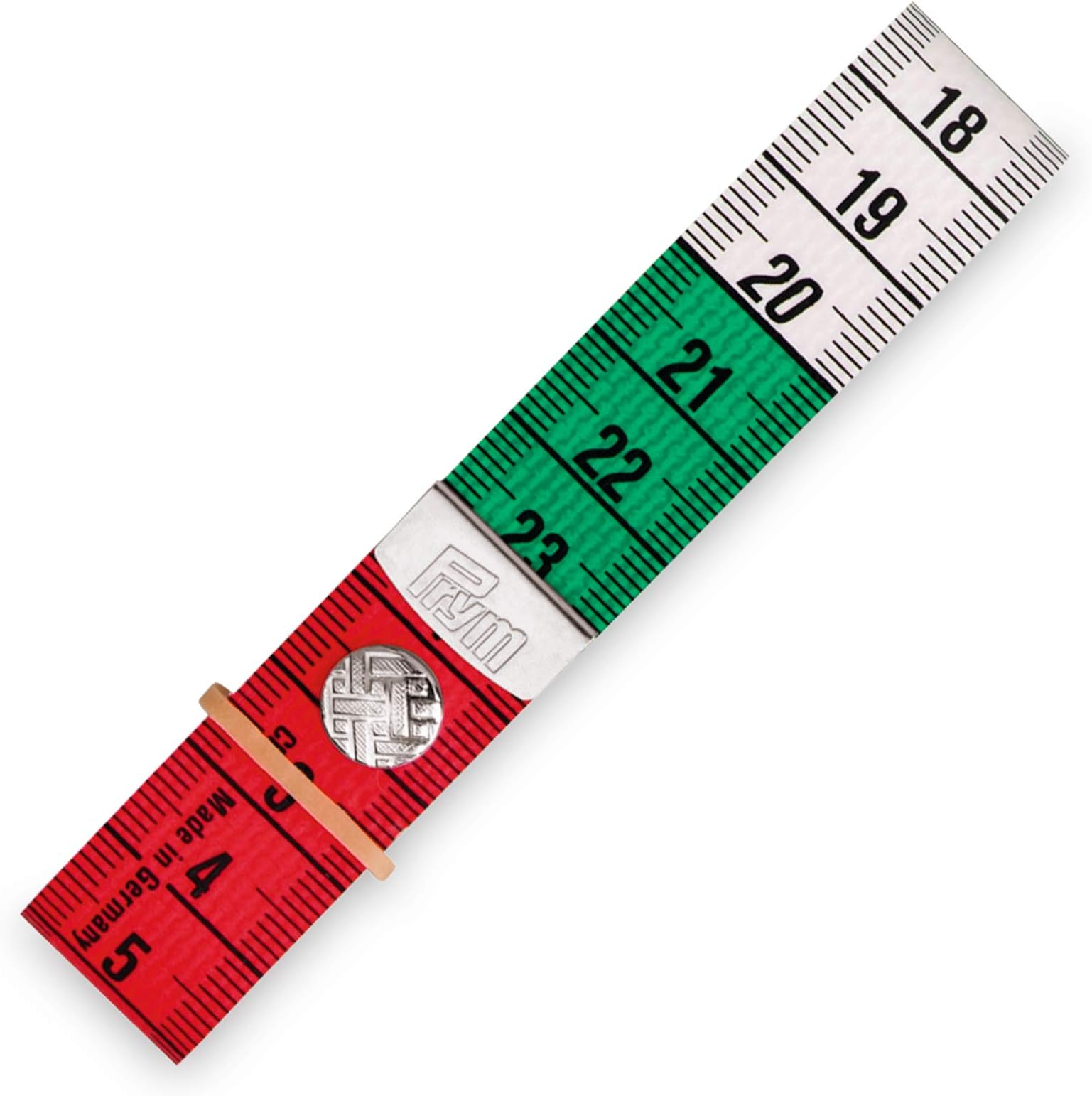 Prym Tape Measure with cm and inch Scale, Polyester blend, Yellow/Green/Red/White, 14 x 5.7 x 1.7 cm