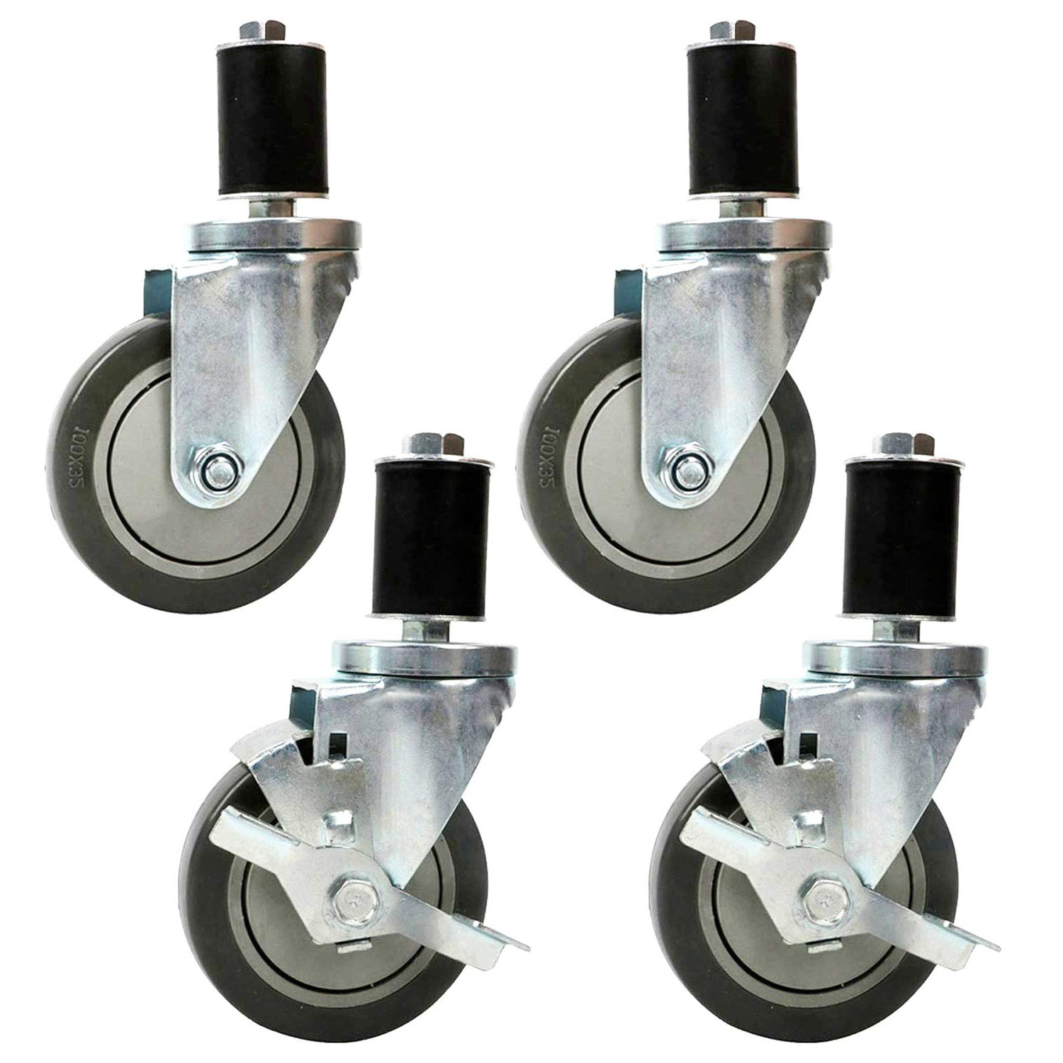 Buy Nisorpa 100mm Castor Wheels Set of 4 Heavy Duty Workbench Stem