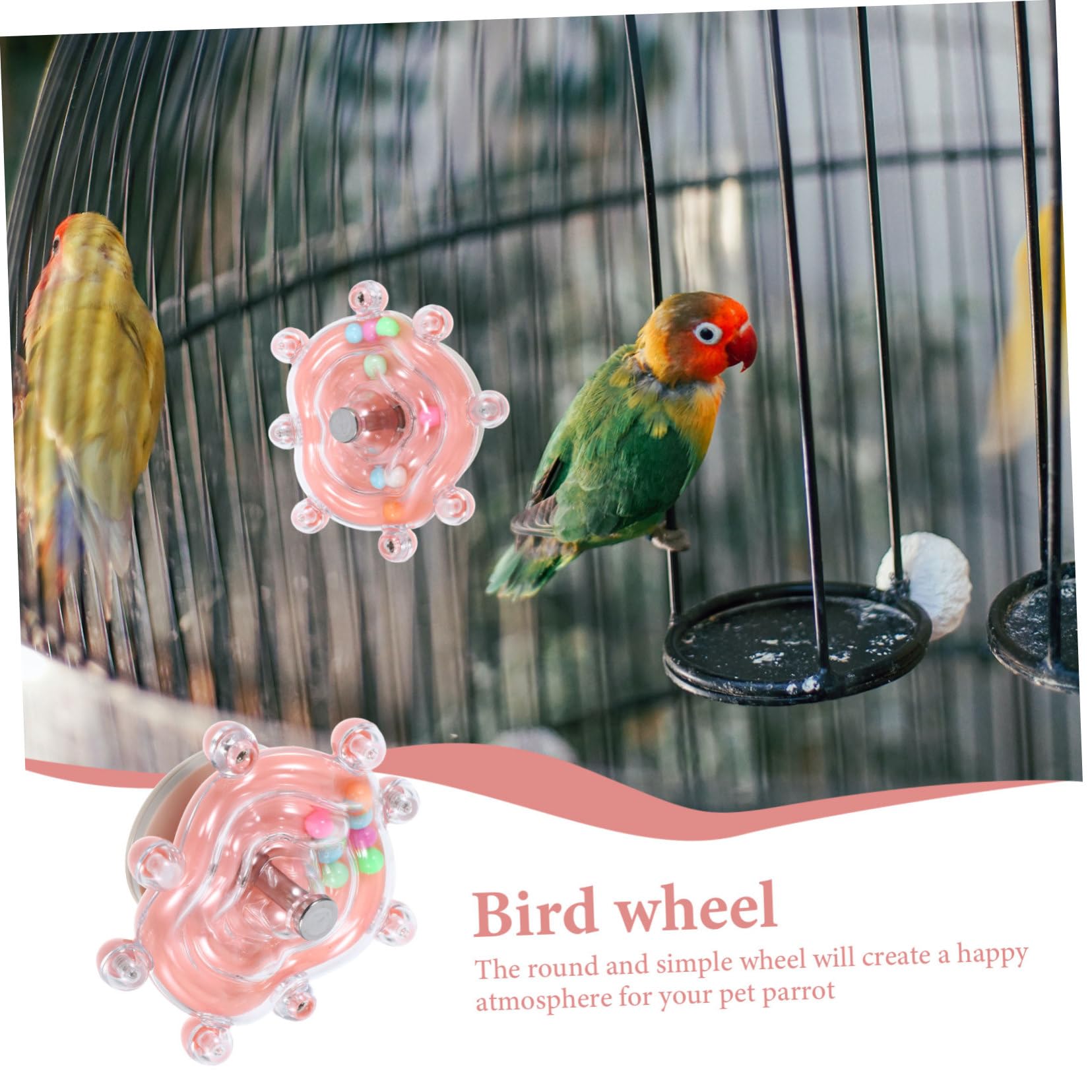 Sosoport 5stücke Parrot Rotating Wheel Toy Interaktives Kauspielzeug Für Sittiche Hängendes Vogelspielzeug Aktivität Und Spielspaß Für Kleine Papageien