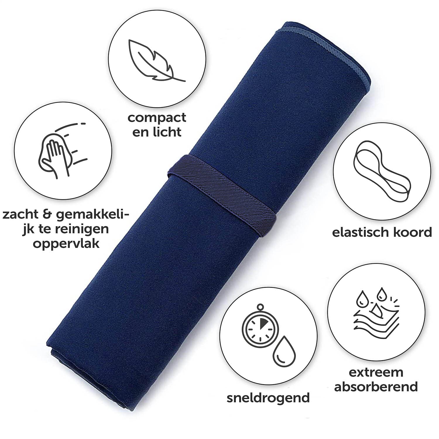 Blumtal Serviette Microfibre 120x60 Cm – Séchage Rapide, Compacte, Absorbante, Lavable 60°, Résiste Au Sable, Idéale Sport, Salle De Sport, Piscine, Voyage – Bleue