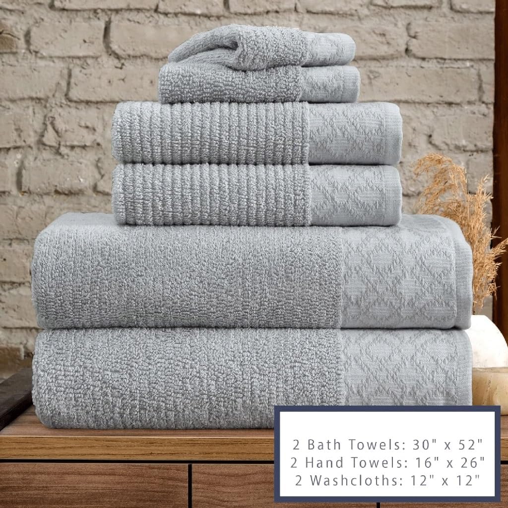 Border Bath Towel Towel Set Textured Accents