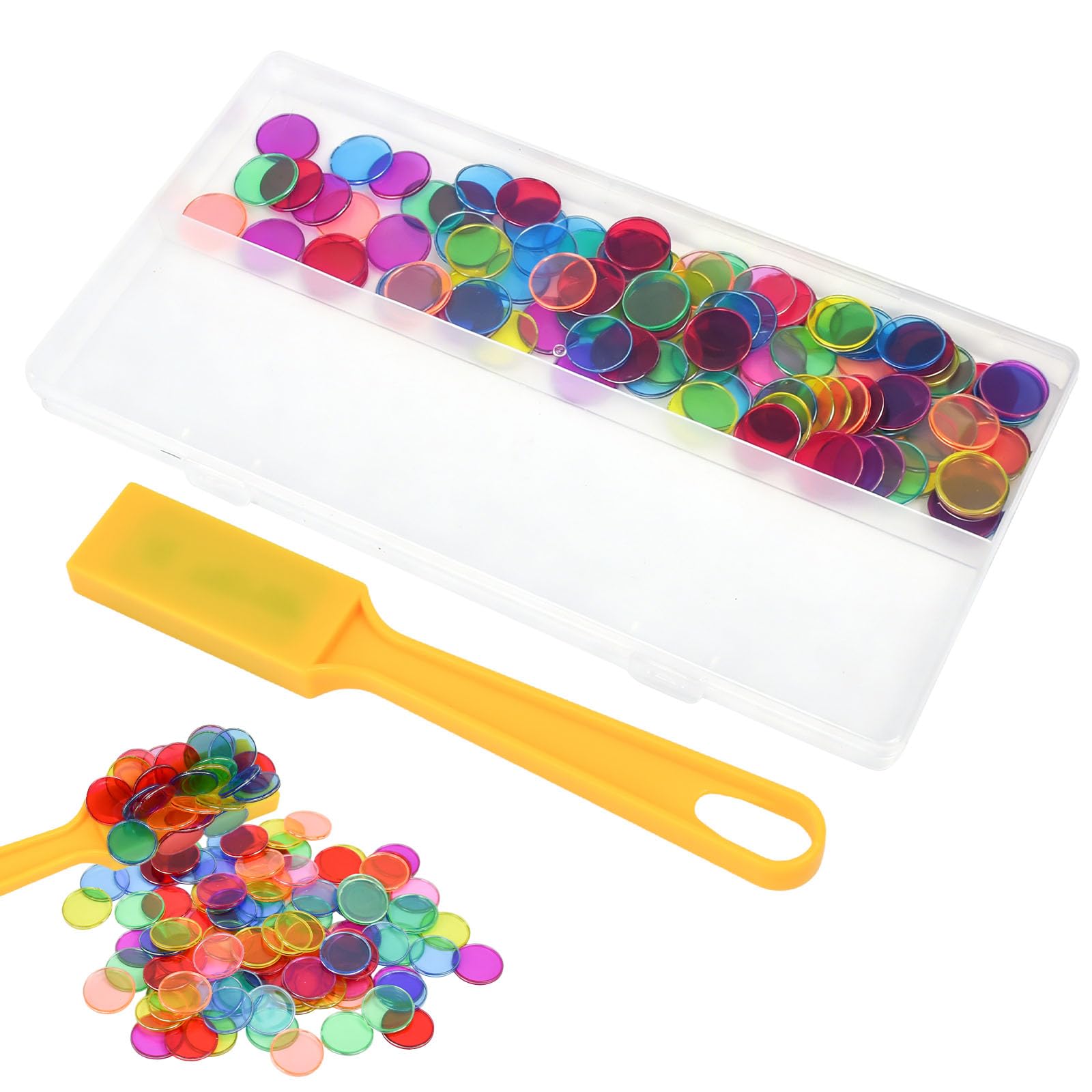 Magnetische Stäbe mit 100 Bingo Chips Magnetstab mit Chips Magnetstab Bingo Spiel Magnetisch Magnetstäbe mit Kunststoffbox für Gaming Freizeit Lernen Schule Zuhause