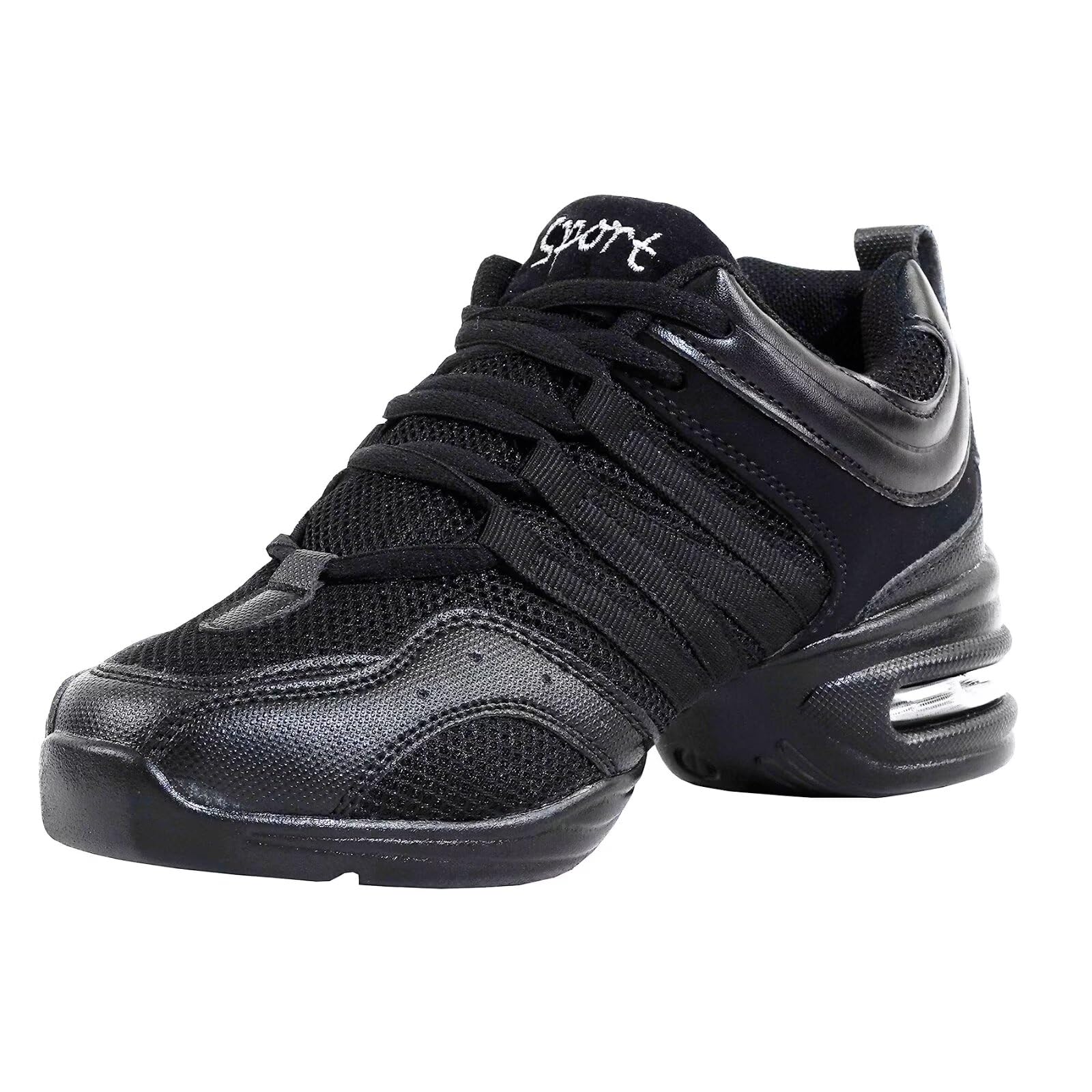 Negro Zapatillas Deportivas Baile Suela Dividida Moderno Sneakers de Danza