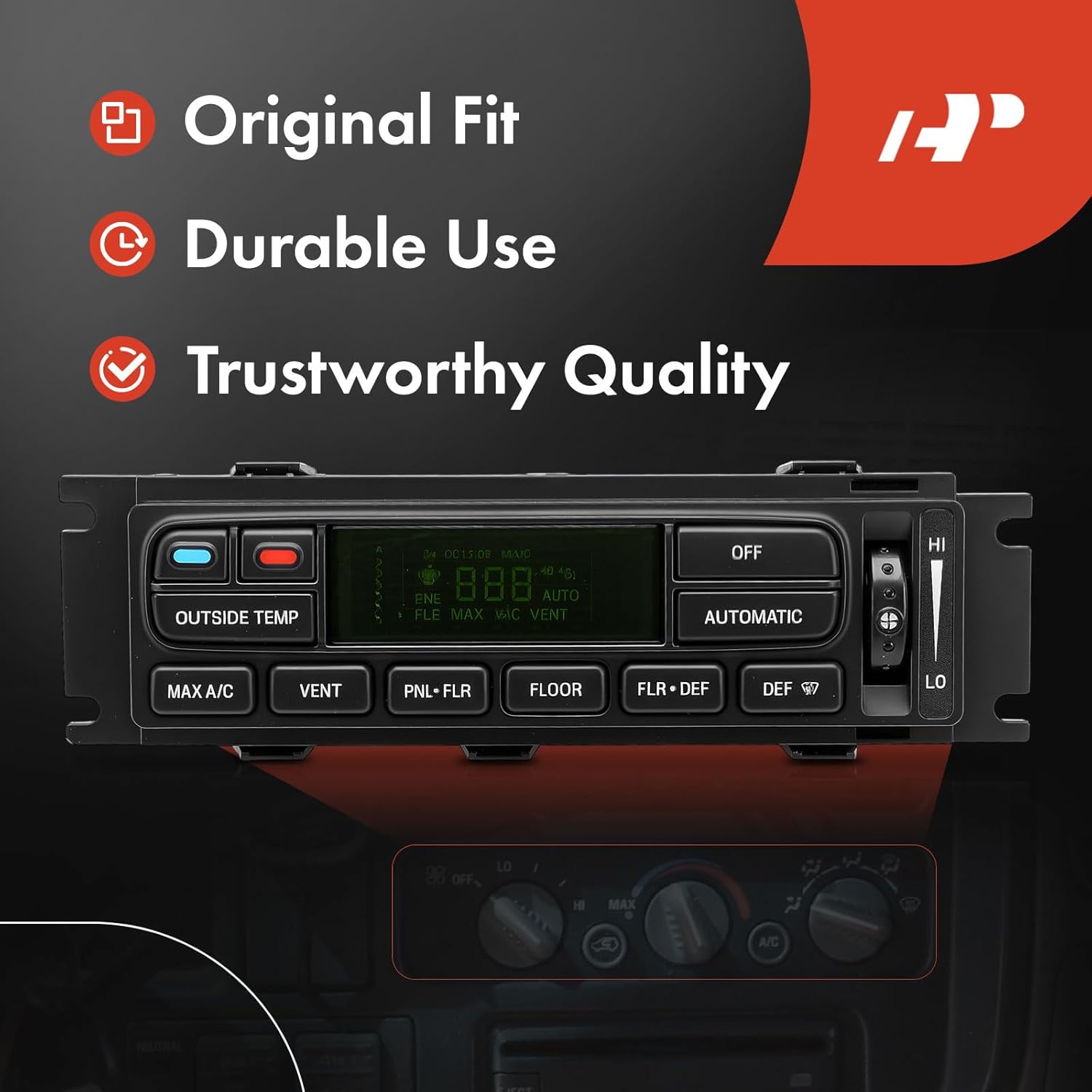 A-Premium Heater Climate Control Panel Module Compatible with Ford F-150 F150 1997-2003 - Without Rear Window Defogger