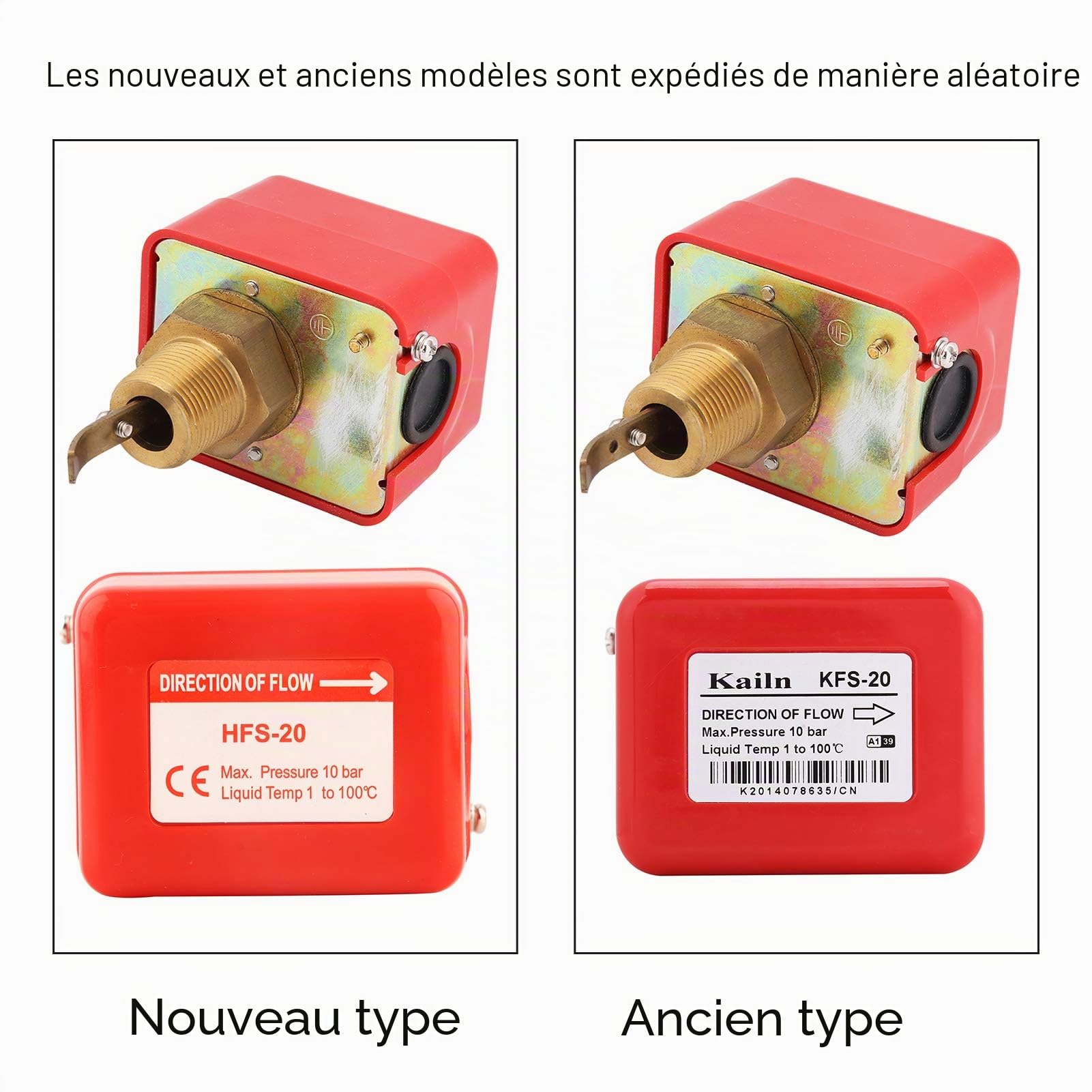 Water Flow Switch, PDT R3/4 Liquid Water Oil Sensor Control Automatic Paddle Type Flow Switch 15A 250V IP54, HFS-20 Target Flow Controller, Controls Flow in Pipes