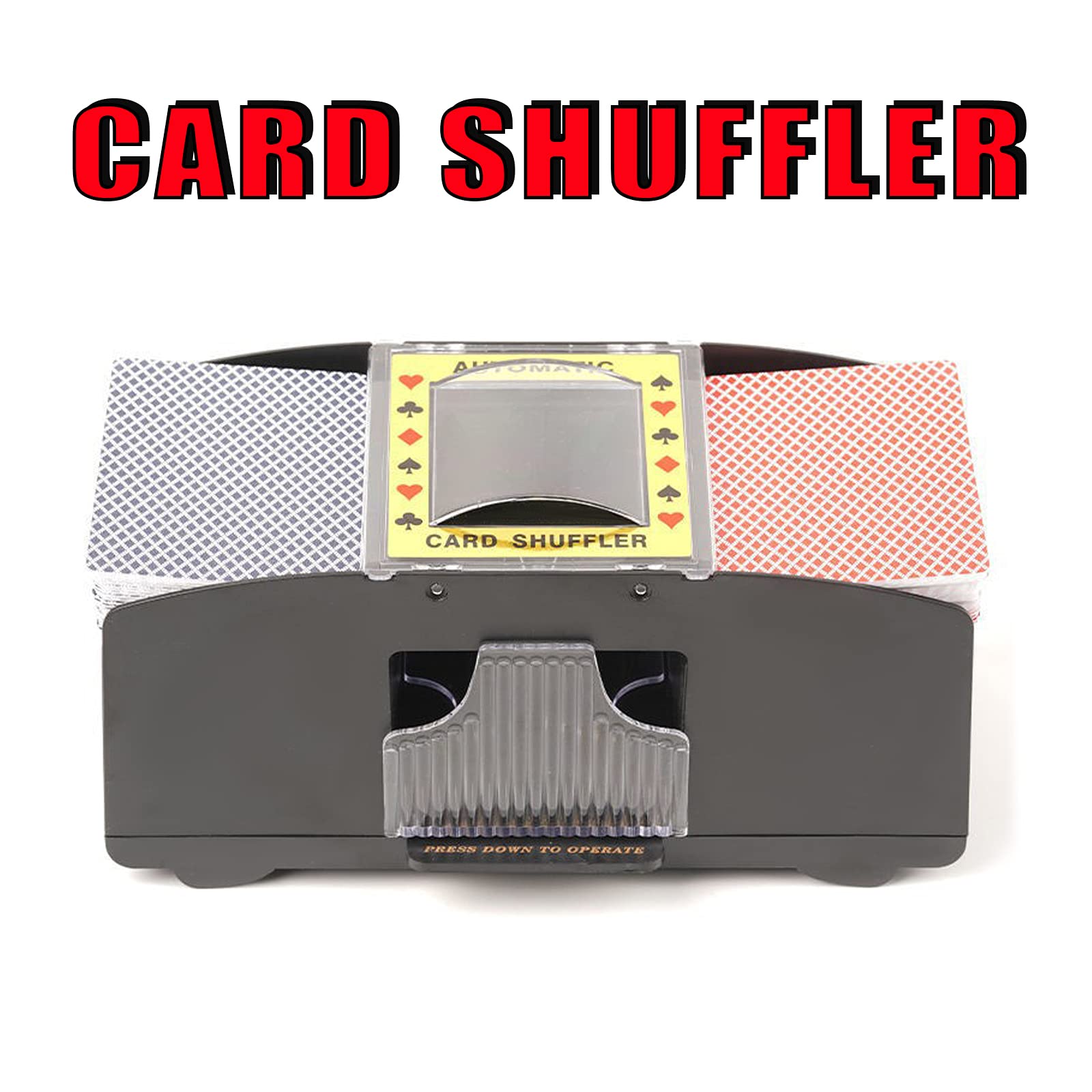 Mixer per carte, miscelatore automatico di carte da gioco, alimentato a batteria, per giochi di poker Home Party Club Bridge (2 Deck)
