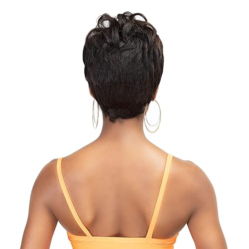 Miniatura 9 de Janet Collection Lujosa peluca MALIA de cabello humano 100% virgen (1B)