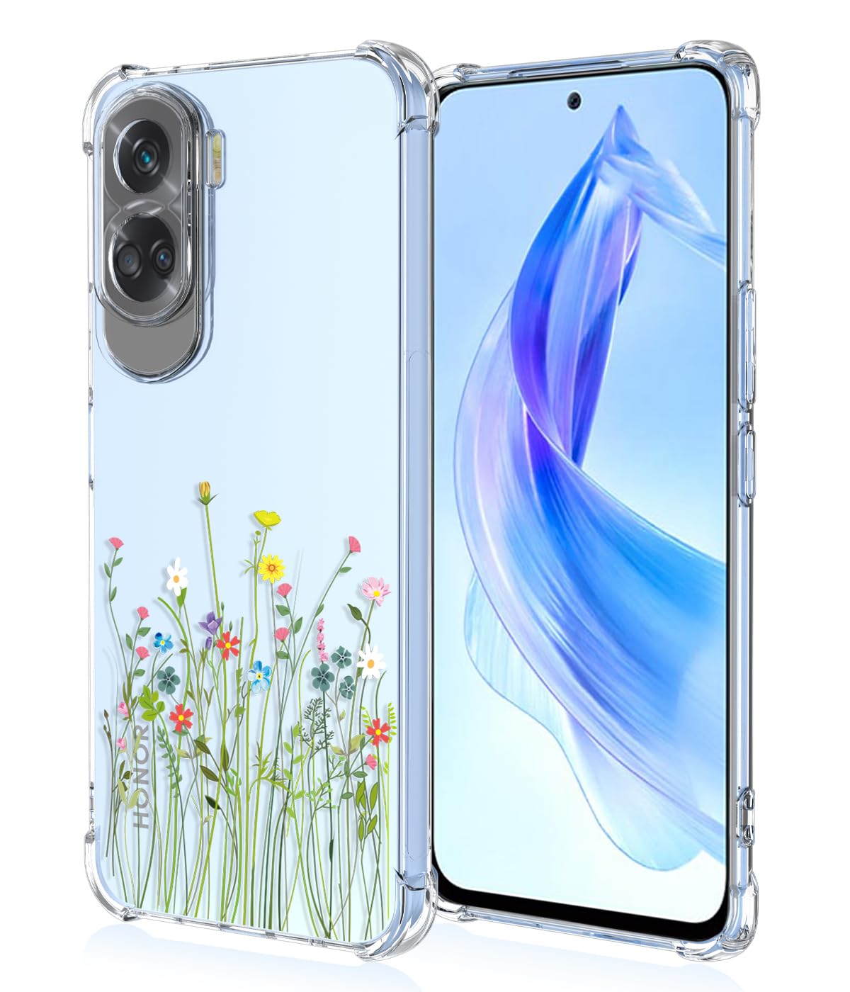XINYEXIN Silicone Case For Honor 90 Lite 5G With Cute Pattern Slip Resistant Slim Fit Shockproof Protective Phone Case Cover - Lavender, Purple - View #9