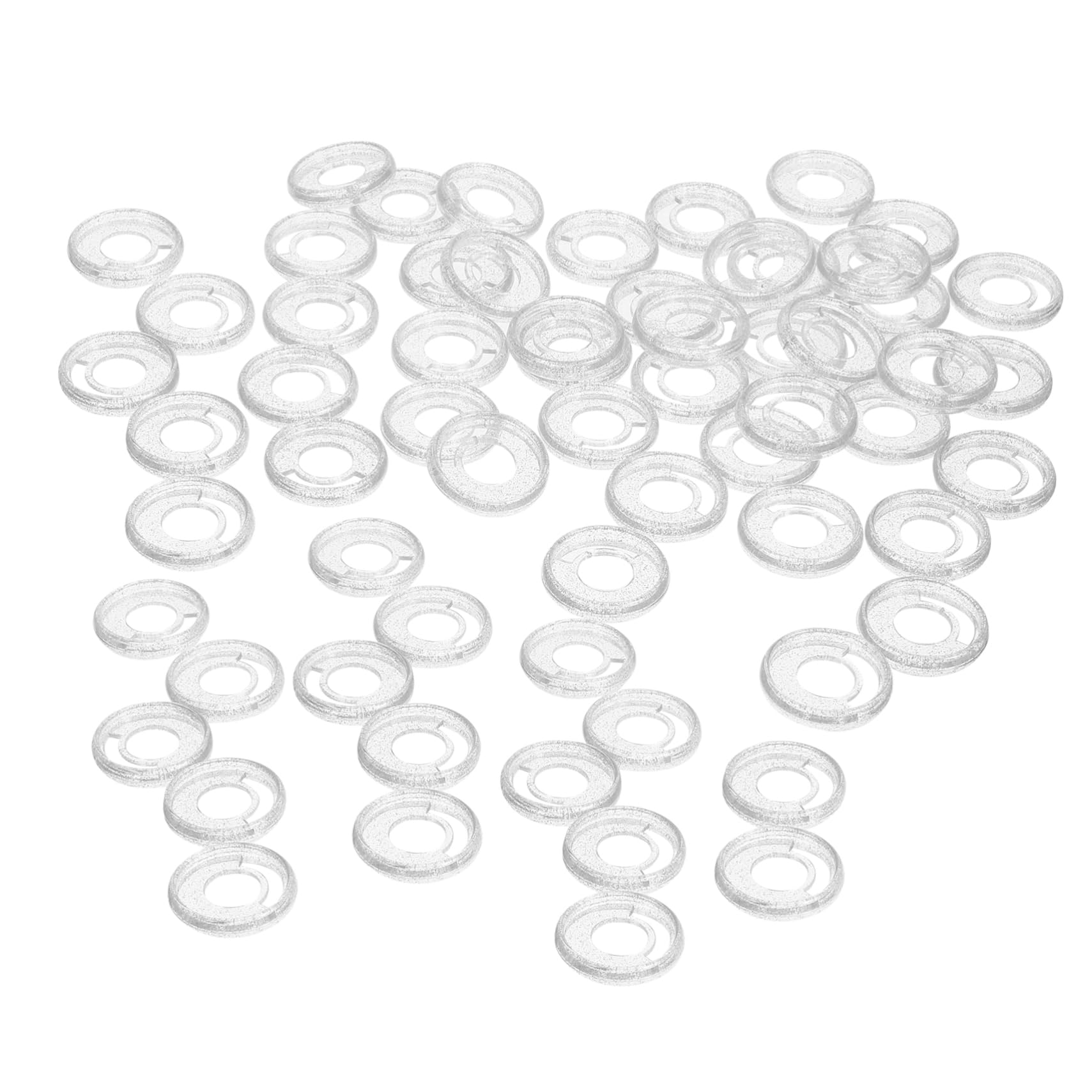 Operitacx 250stücke Kunststoff-lochring-binder Discs Für Notizbuch Und Planer Erweiterungsdiscs Leicht Und Tragbar Für Flexibles Binden Von Loseblattpapieren Transparentem Glitzerdesign