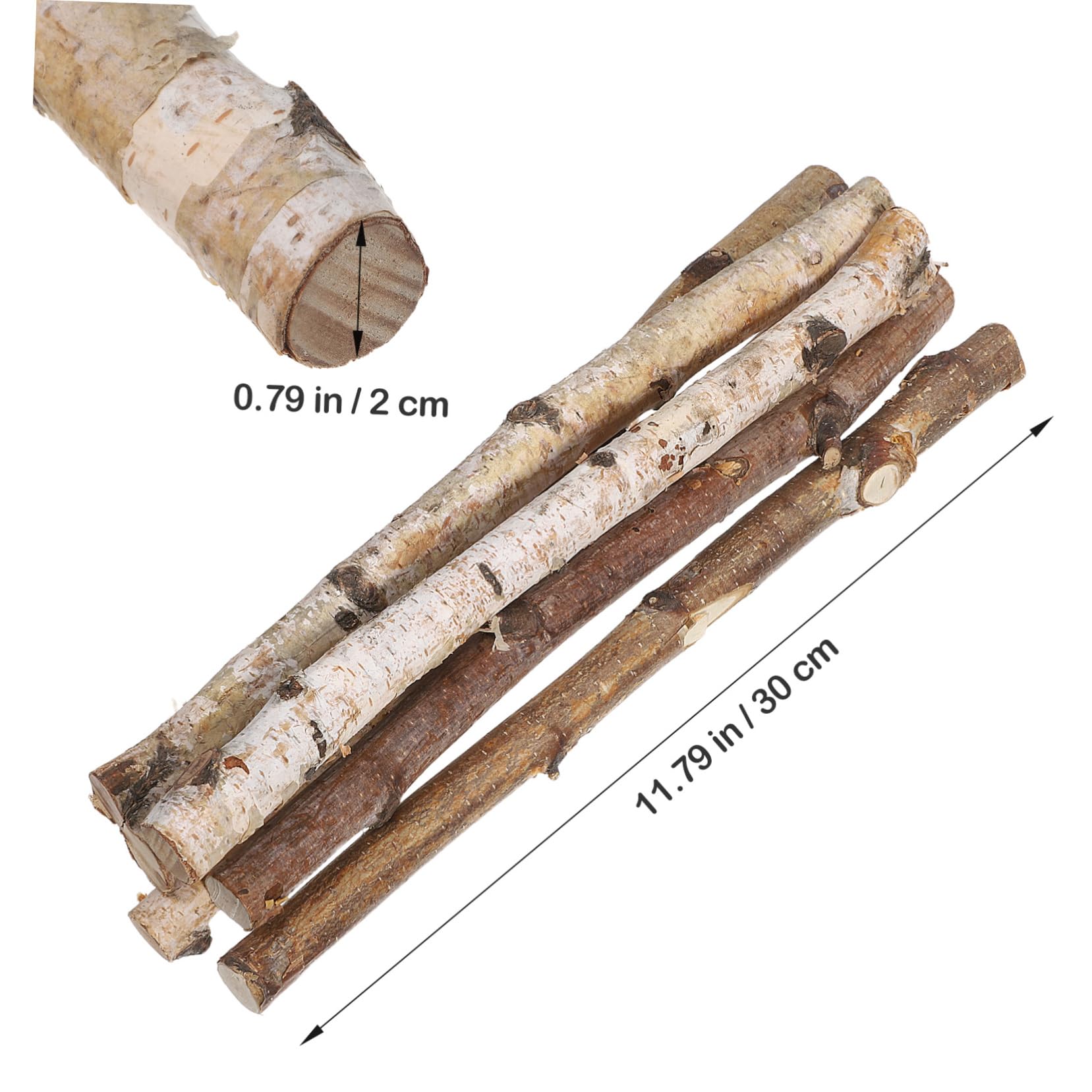 OSALADI 6pcs Natural Wood Sticks for DIY Crafts Floral Arrangements Birch Branches for Home Decor Artisanal Quality for Creative Projects