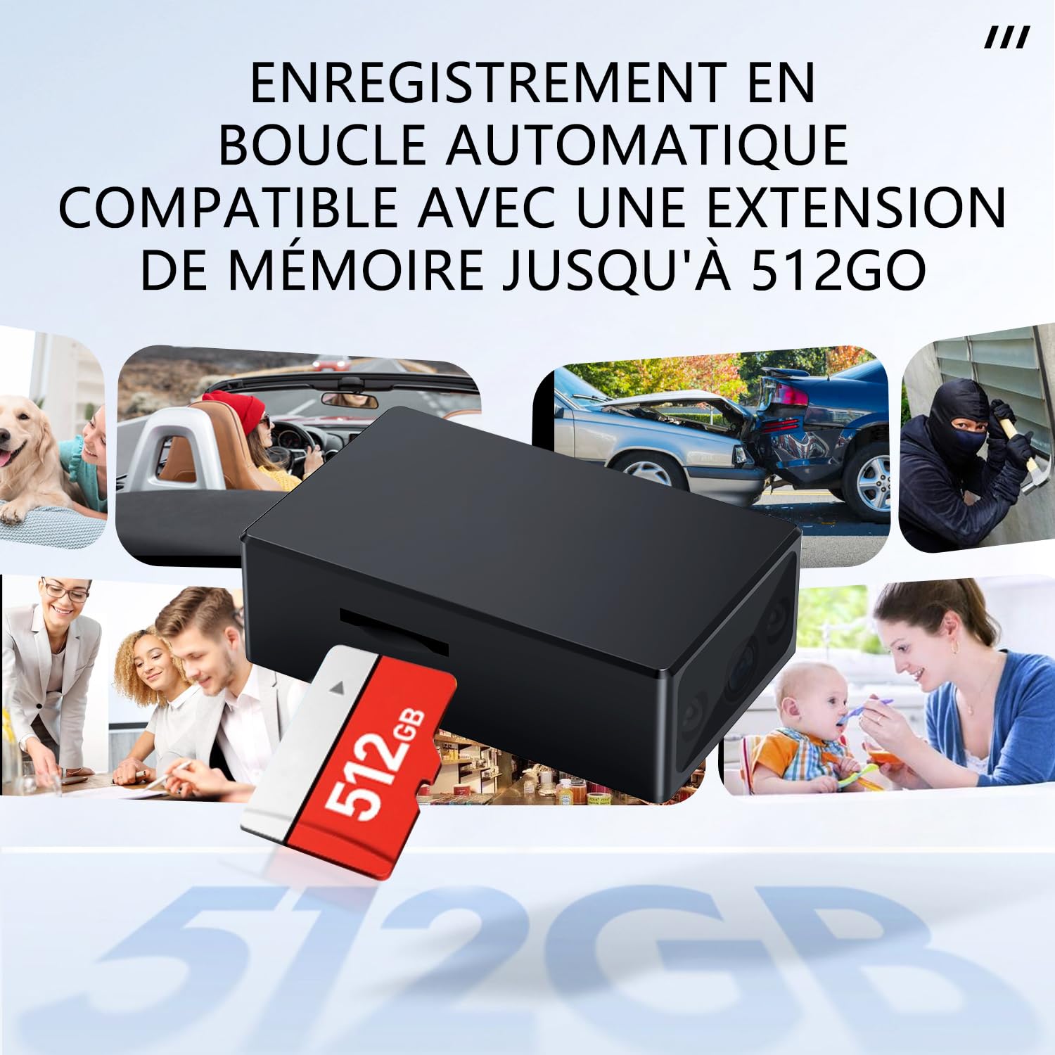 Mini caméra Espion HD 1080P caméra cachée surveillance intérieur extérieur sans WiFi