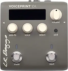 LR Baggs Voiceprint DI - Pedal Impulse Response para Violões - Pedal de Efeito para Violão - Cinza - Clássico - LBVPRINTDI